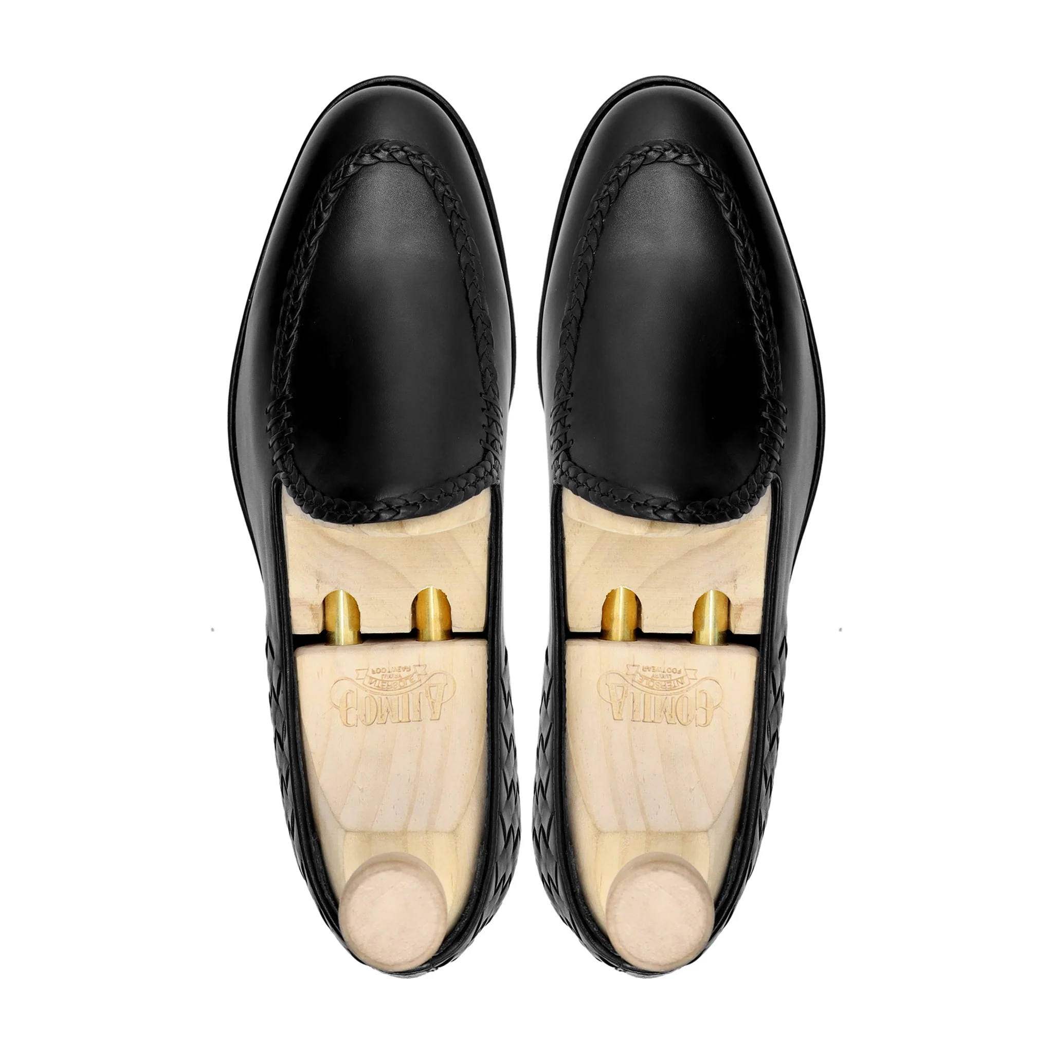 Ivanovic - Men's Black Calf and Hand Woven Calf Leather Loafer - Image 3