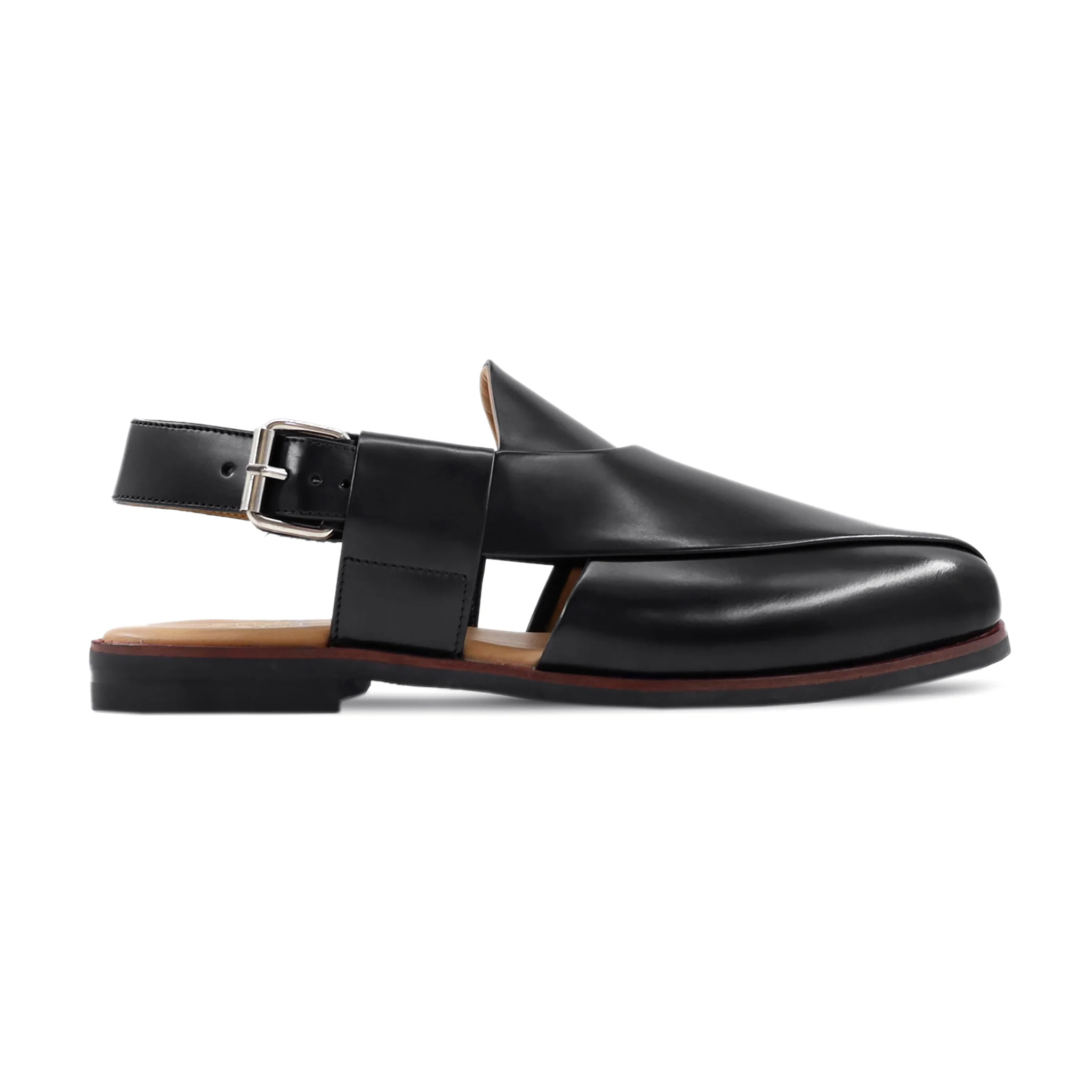 Jacey - Men's Black Calf Leather Sandal - Image 2