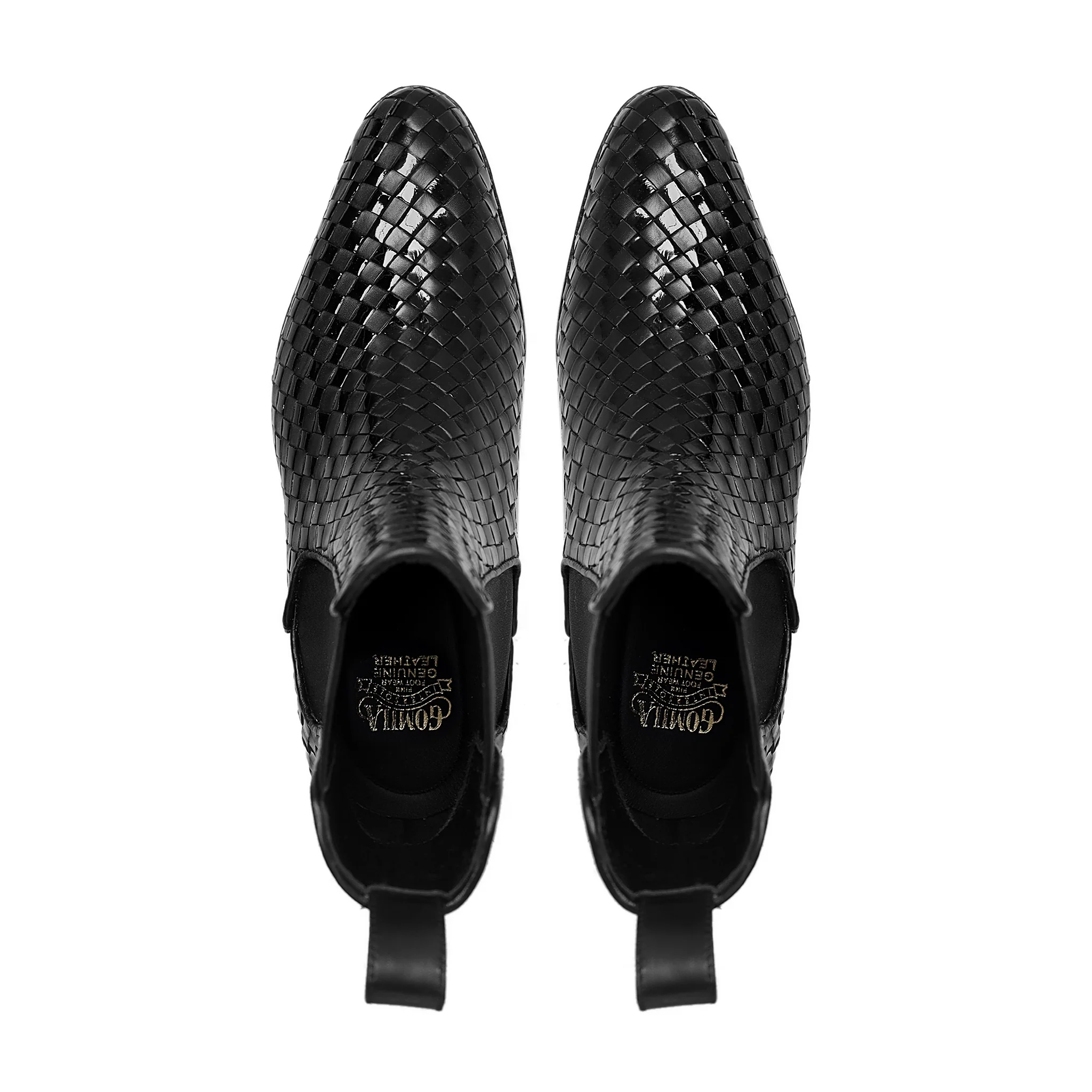 Jakiya - Men's Black Hand Woven Chelsea Boot - Image 3