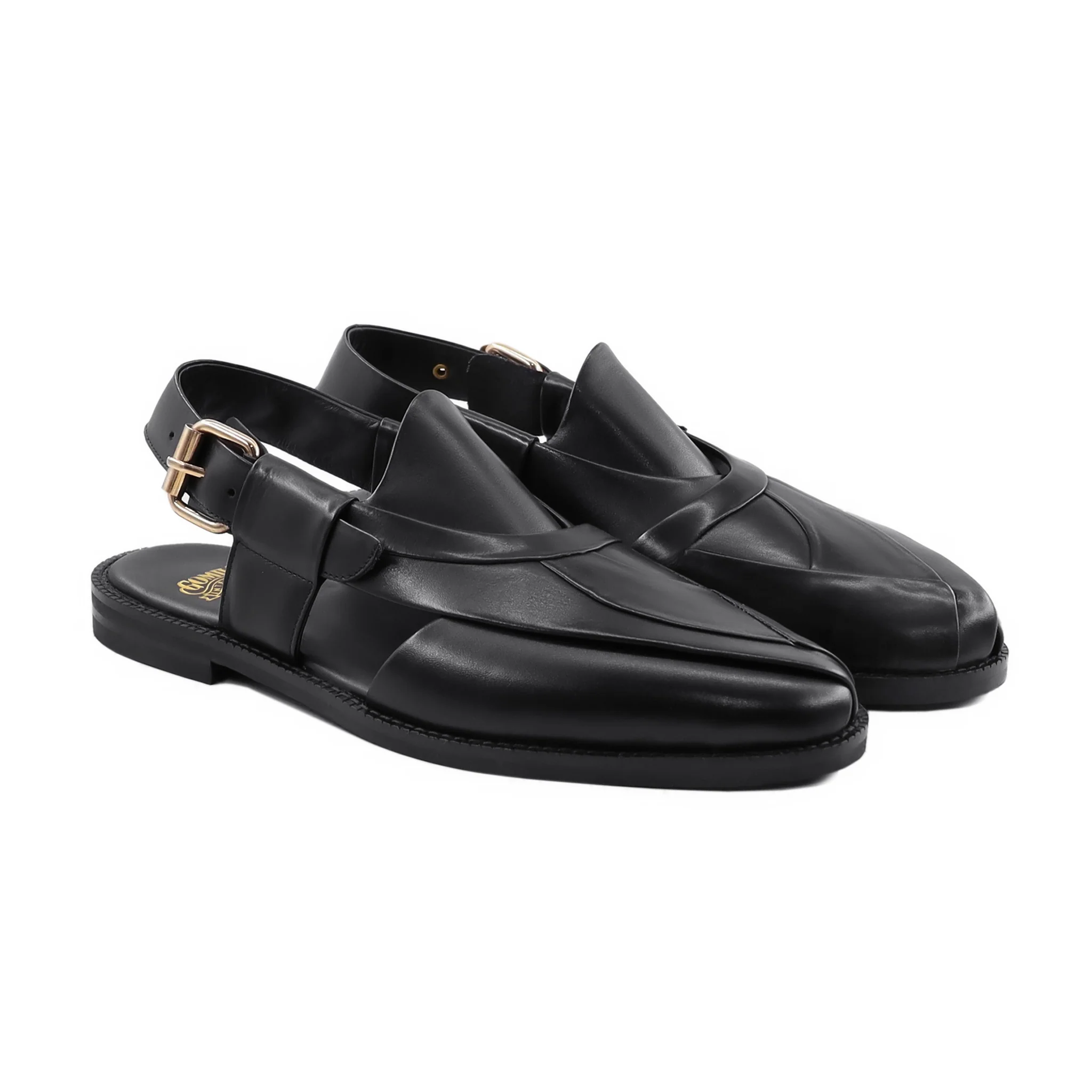 Jarvis - Men's Black Calf Leather Sandal