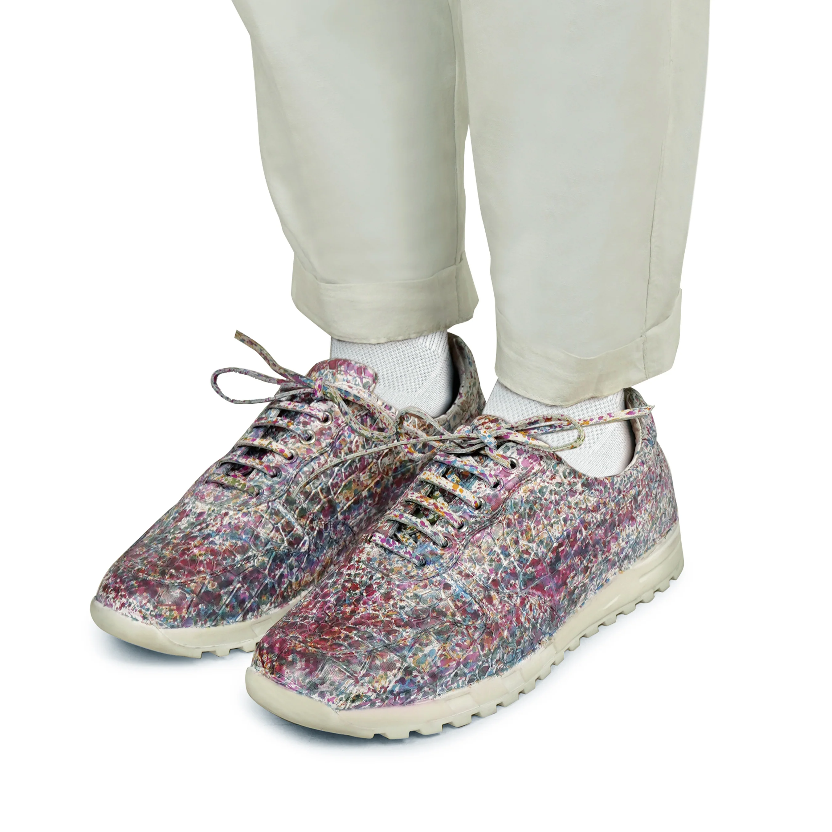 Jason - Men's Multicolor Calf Leather Jogger - Image 4
