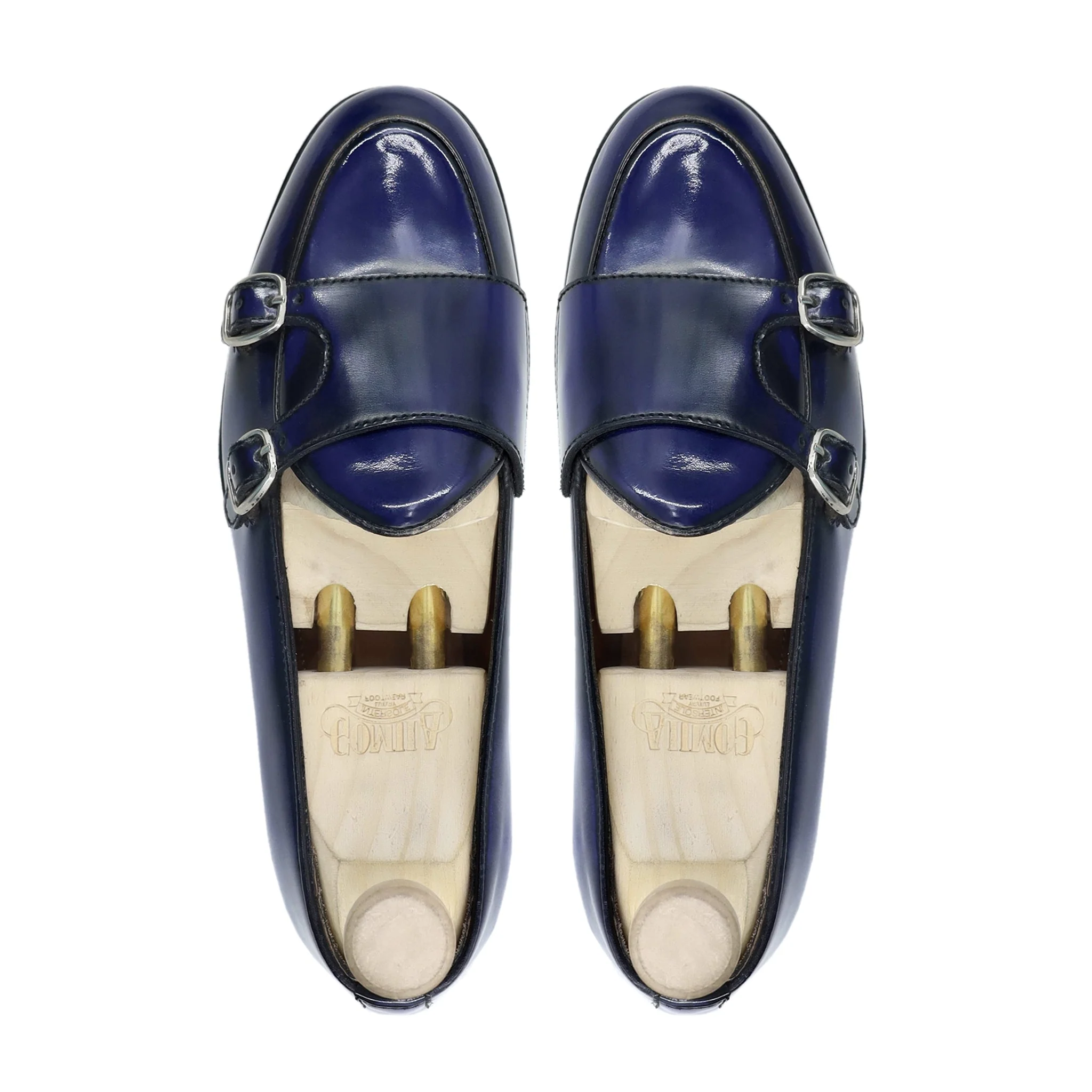 Jelenia - Men's Blue Box Leather High Shine Loafer - Image 3