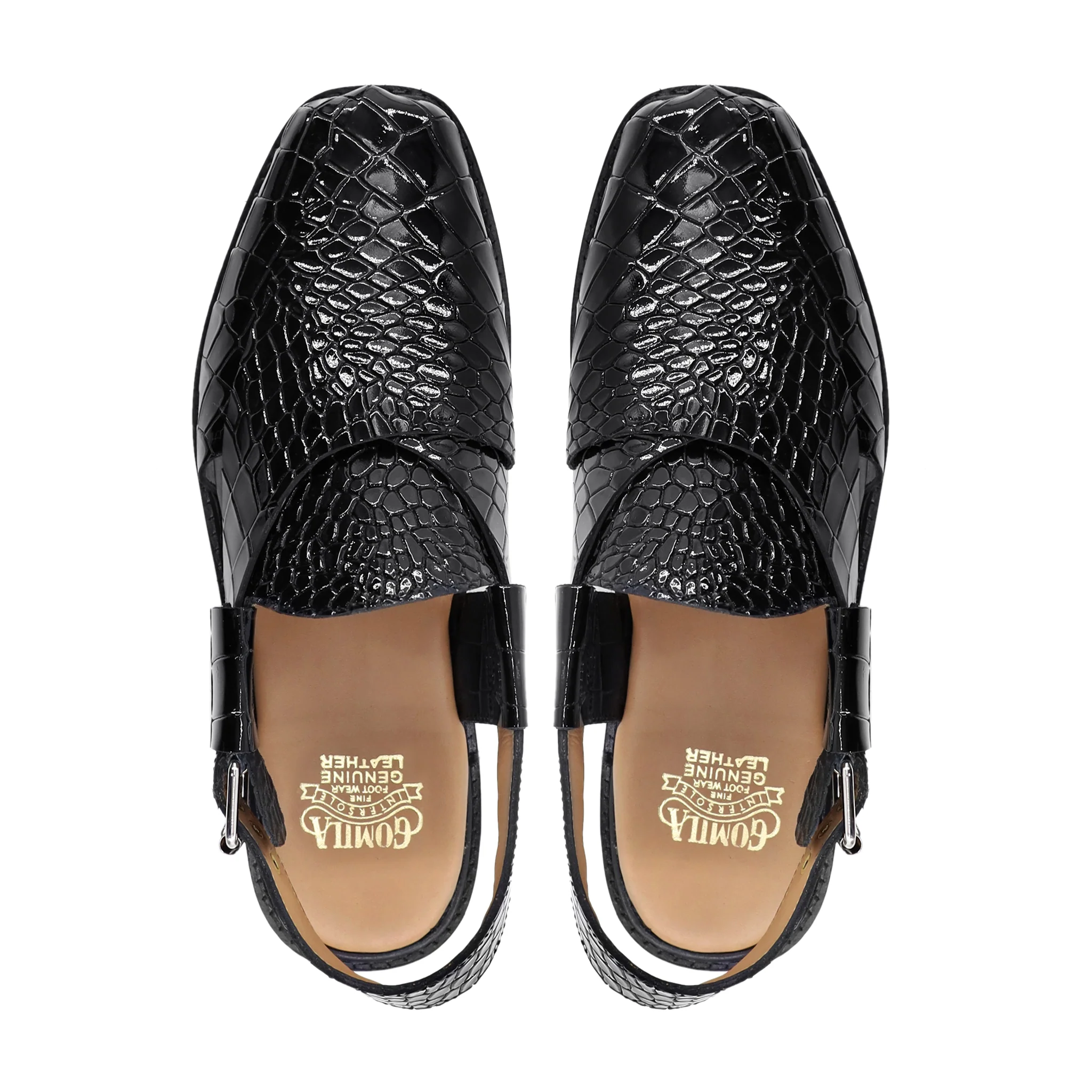 Joiner - Men's Black Patent Leather Sandal - Image 3