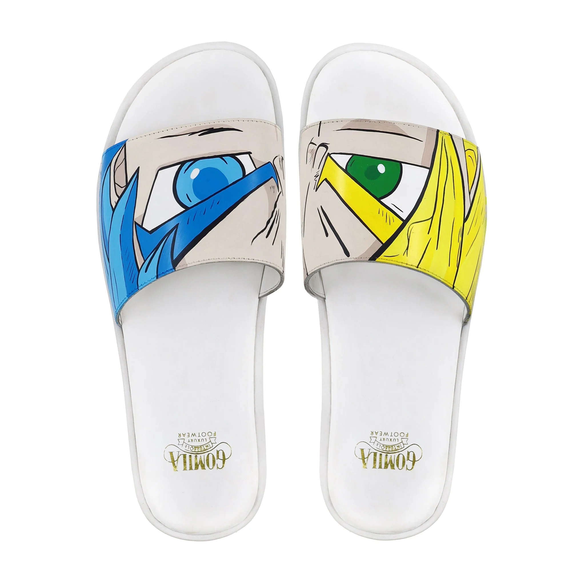 Jover - Men's White Hand Painted Slipper - Image 3