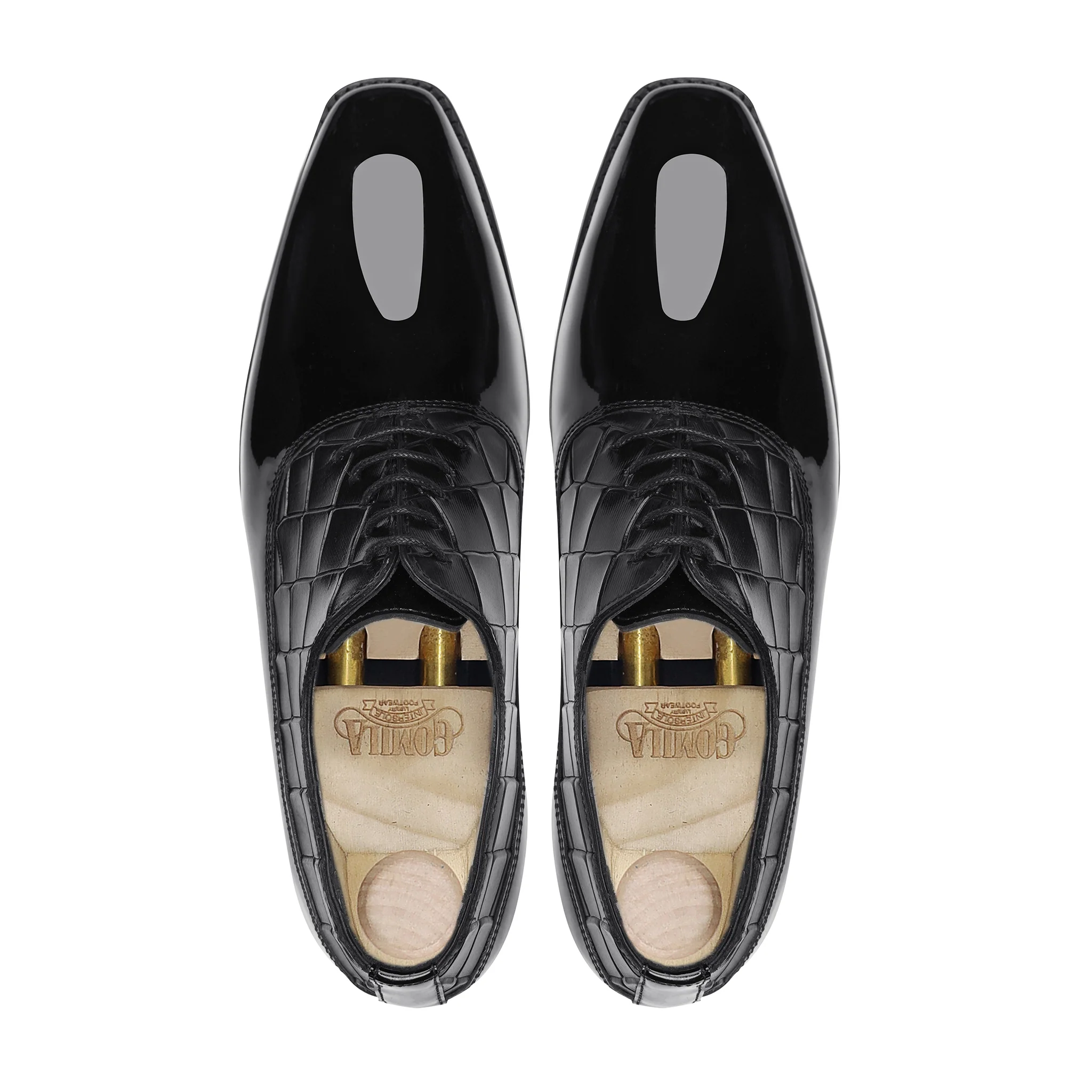 Barton - Men's Black Patent Leather Oxford Shoe - Image 3