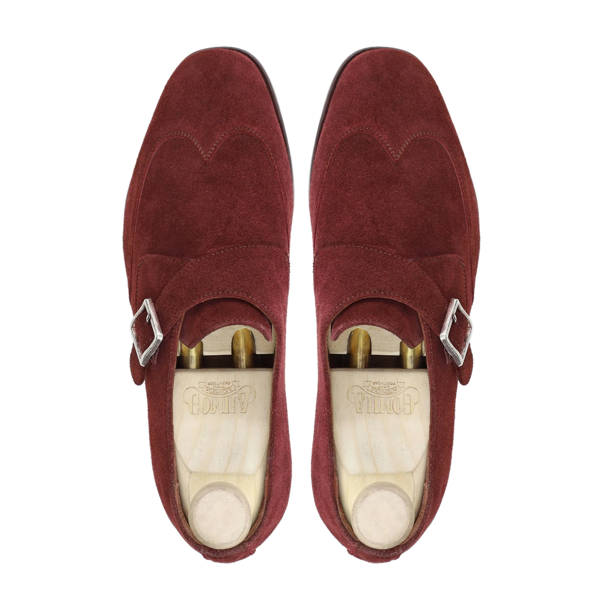 Kalmar - Men's Oxblood Kid Suede Single Monkstrap - Image 3