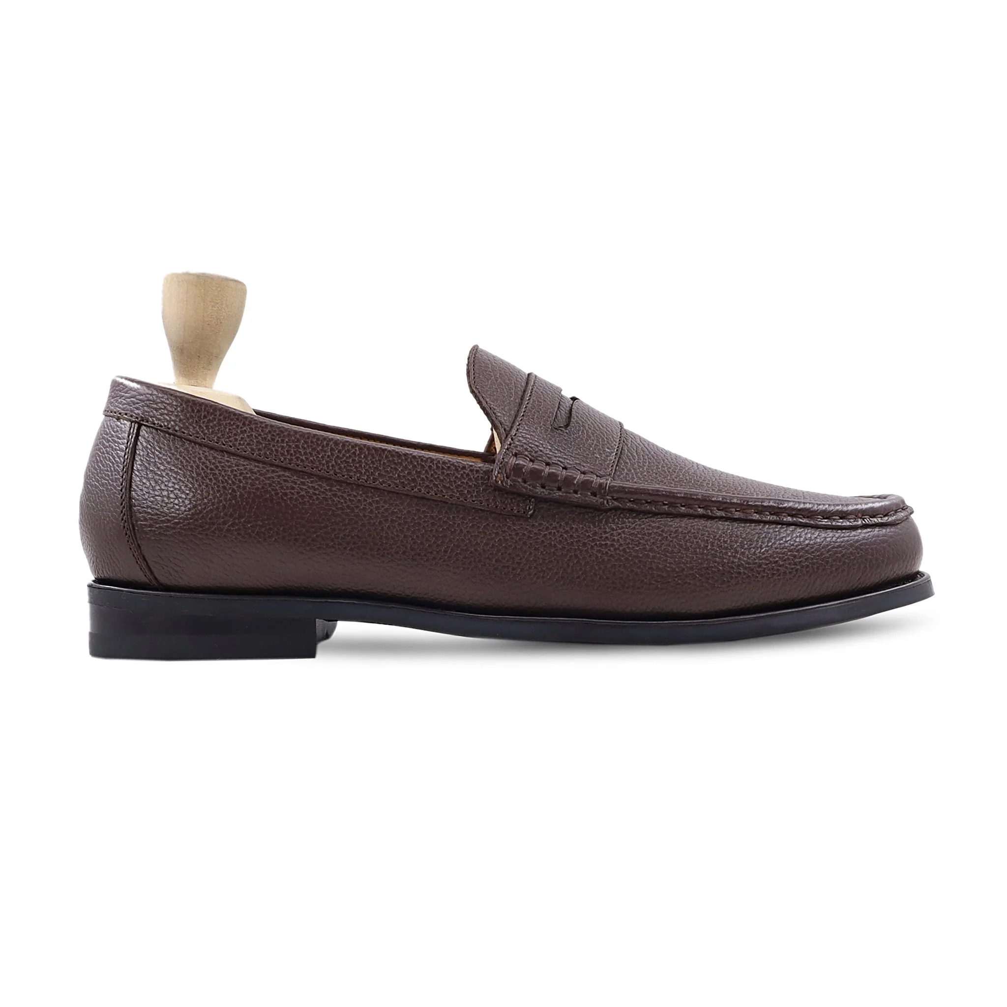 Kaprice - Men's Dark Brown Pebble Grain Leather Loafer - Image 2