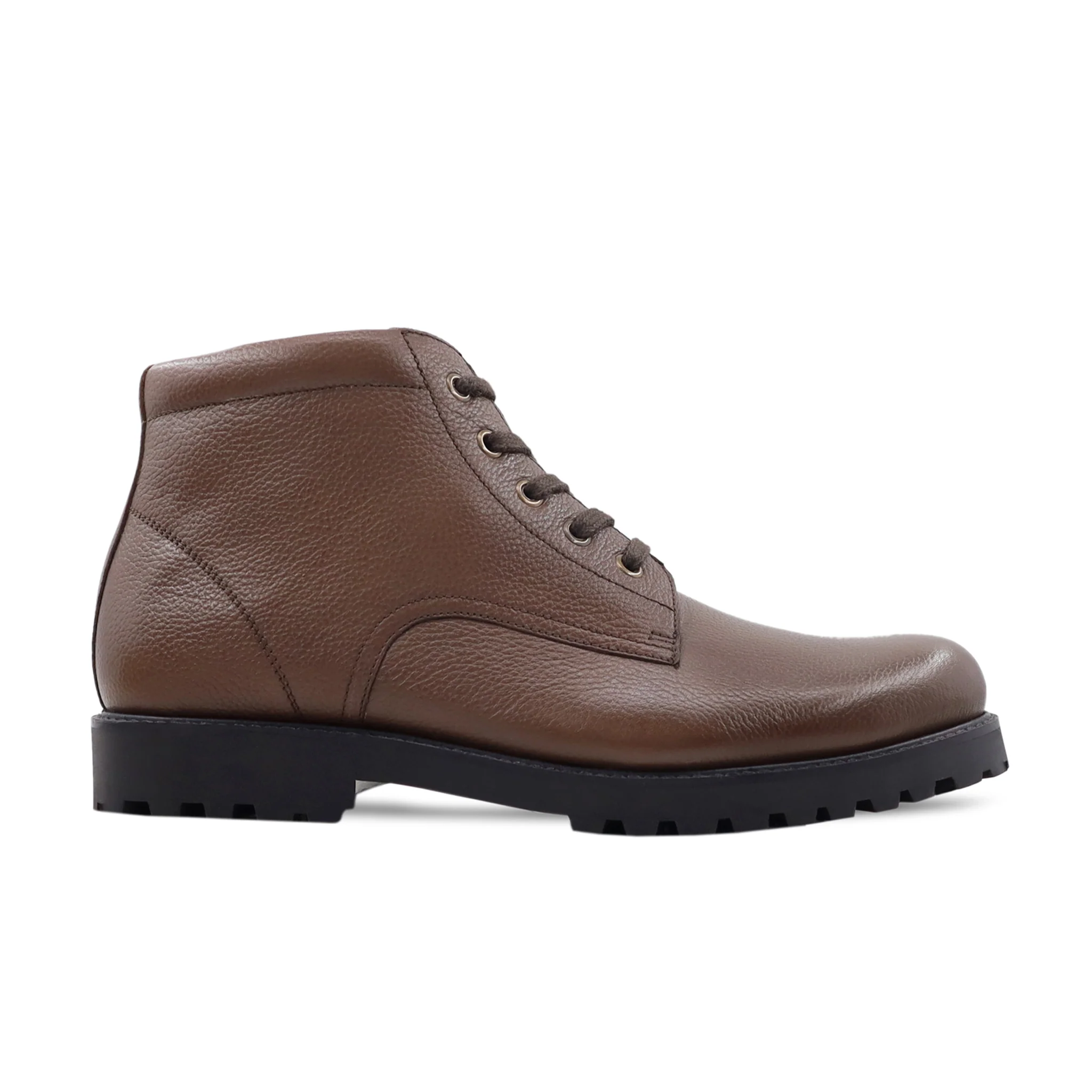 Karth - Men's Brown Pebble Grain Leather Boot - Image 2