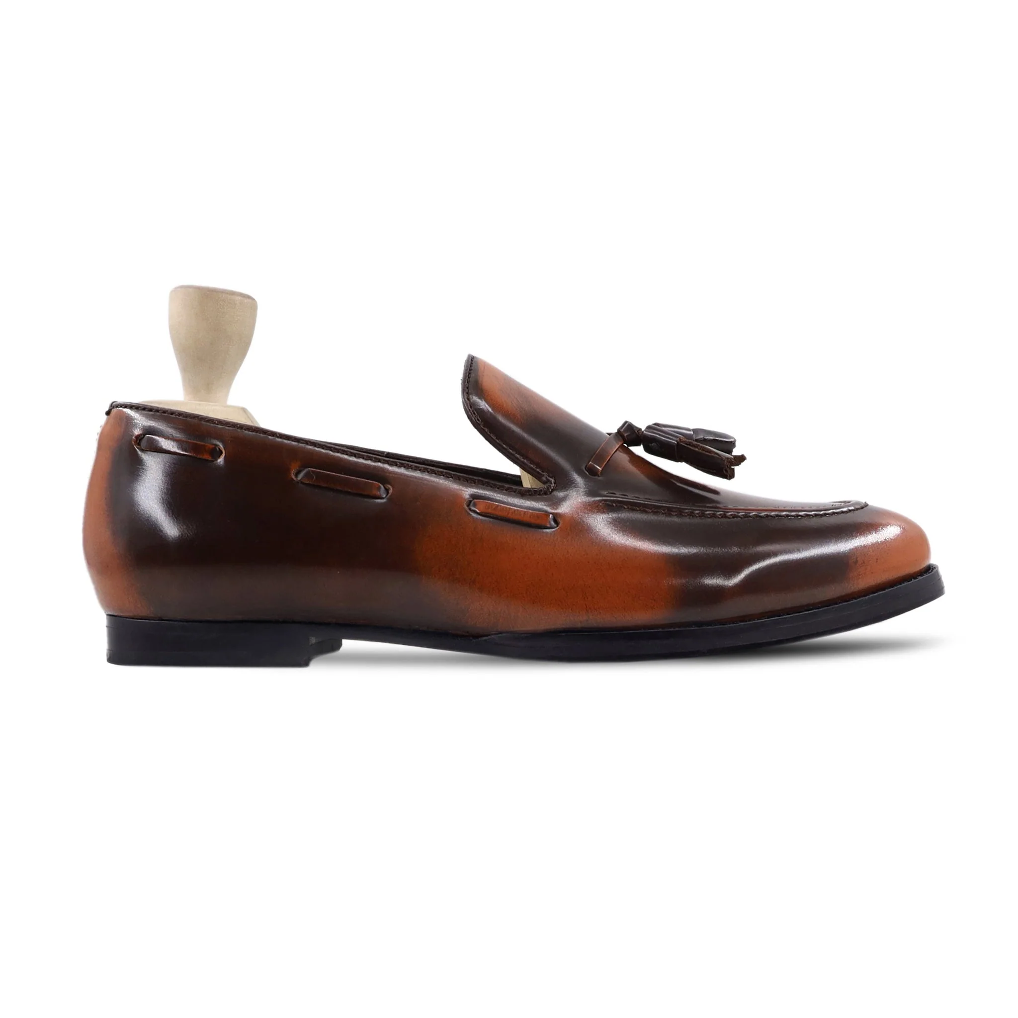 Kawena - Burnished Tan Box Leather High Shine Loafer - Image 2