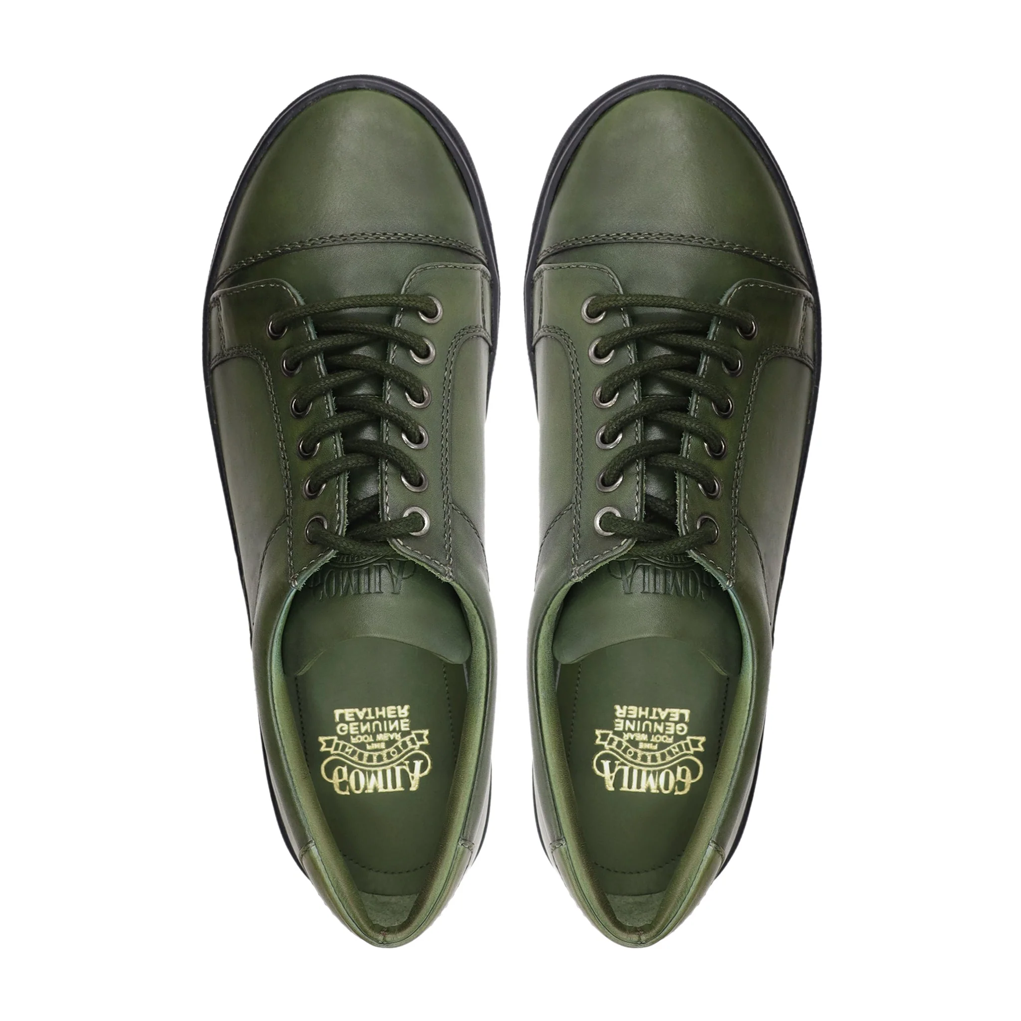 Kiev - Men's Green Calf Leather Jogger - Image 3