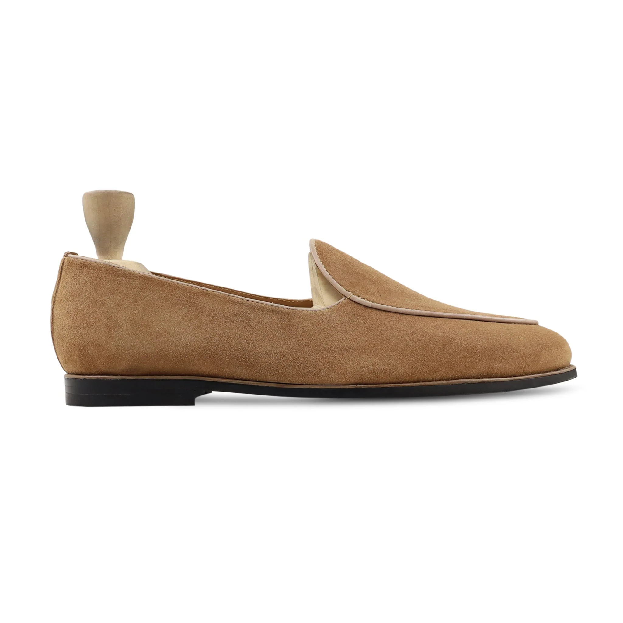 Kirby - Men's Camel Kid Suede Loafer - Image 2