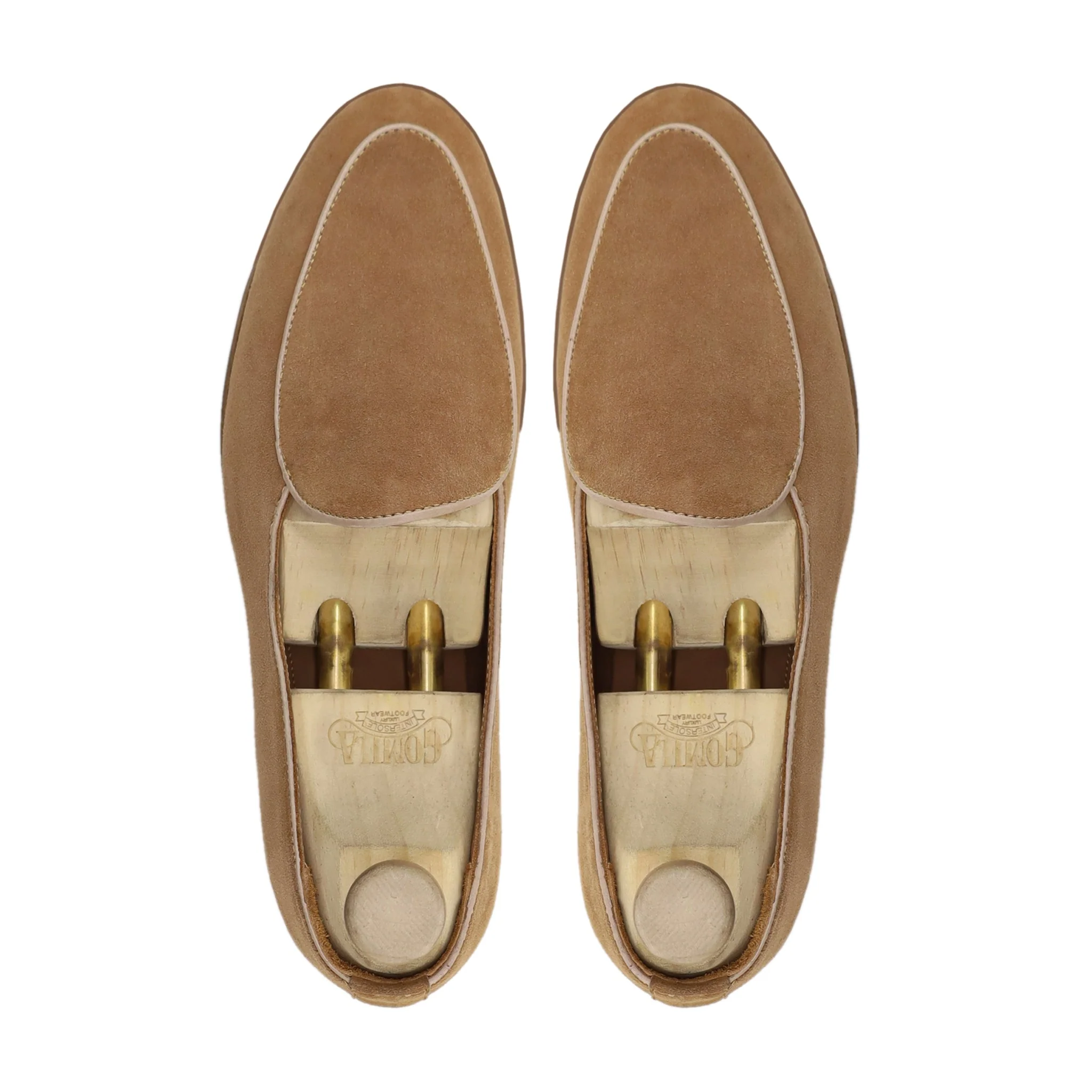 Kirby - Men's Camel Kid Suede Loafer - Image 3