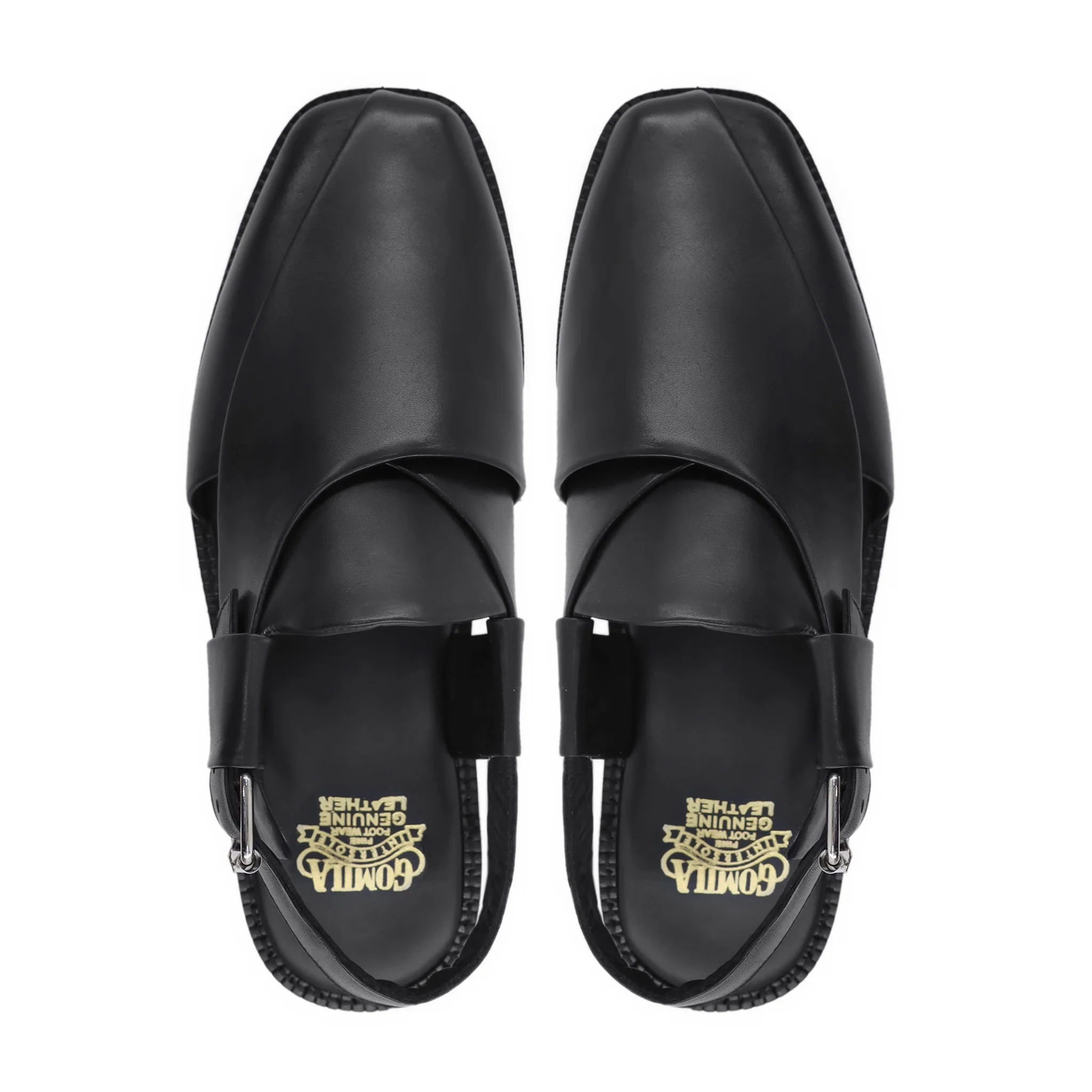 Knight - Men's Black Calf Leather Sandal - Image 3