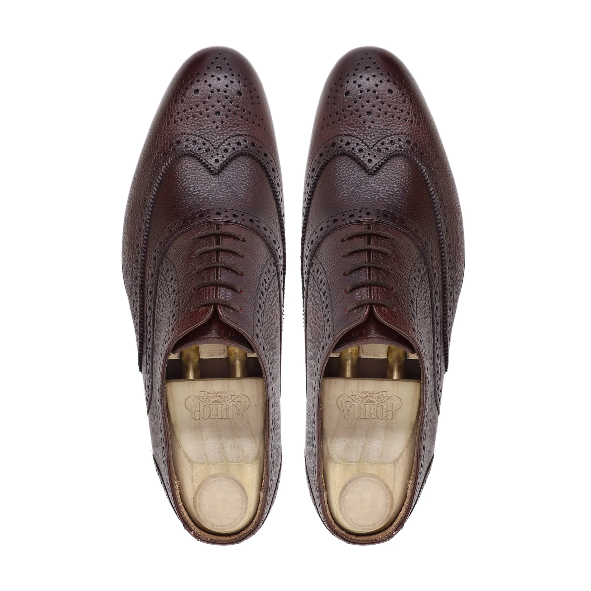 Koji - Men's Oxblood Pebble Grain Leather Oxford Shoe - Image 3