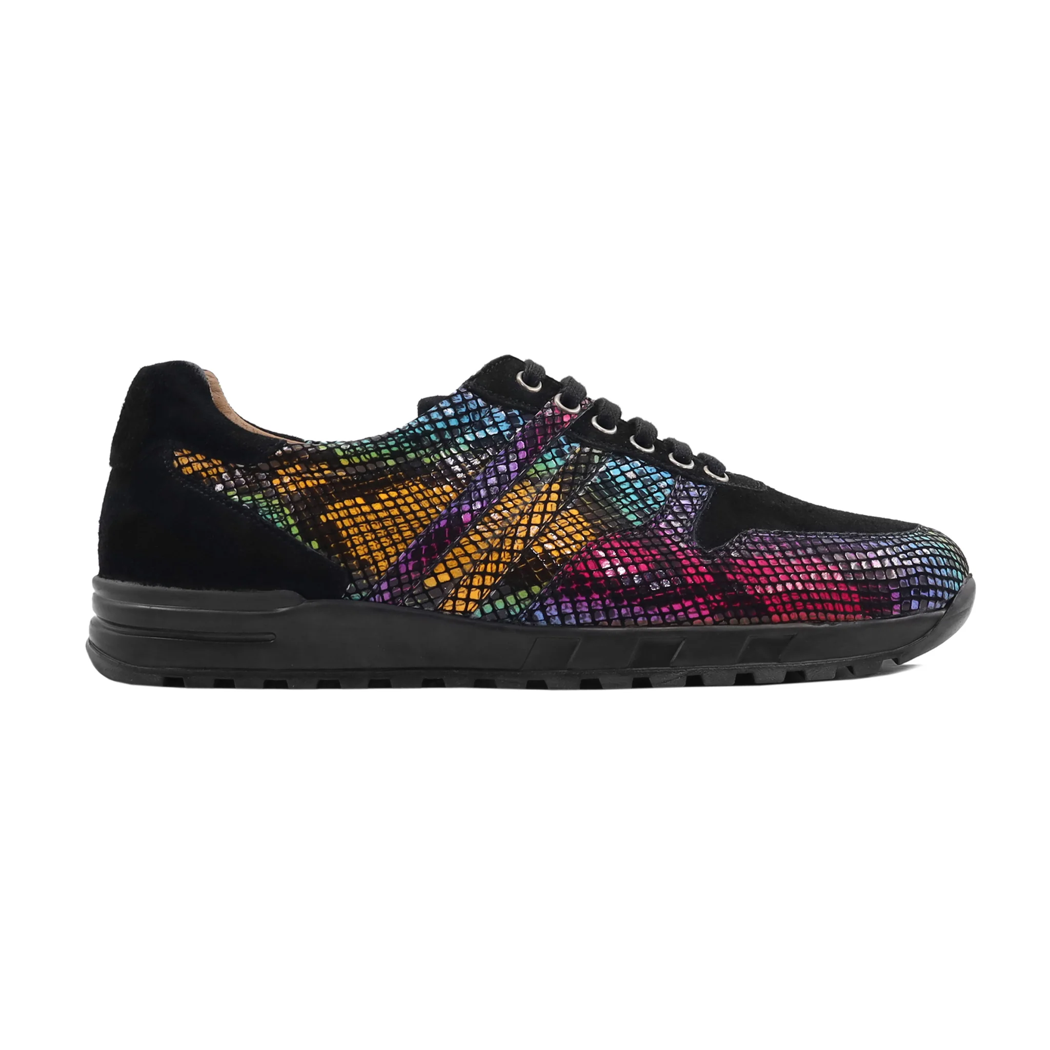 Komotini - Men's Rainbow Printed Leather Jogger - Image 2