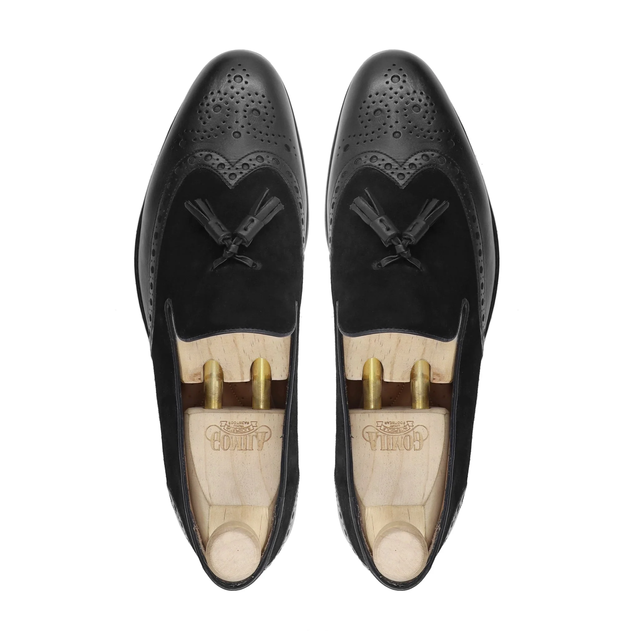 Kstovo - Men's Black Calf and Kid Suede Loafer - Image 3