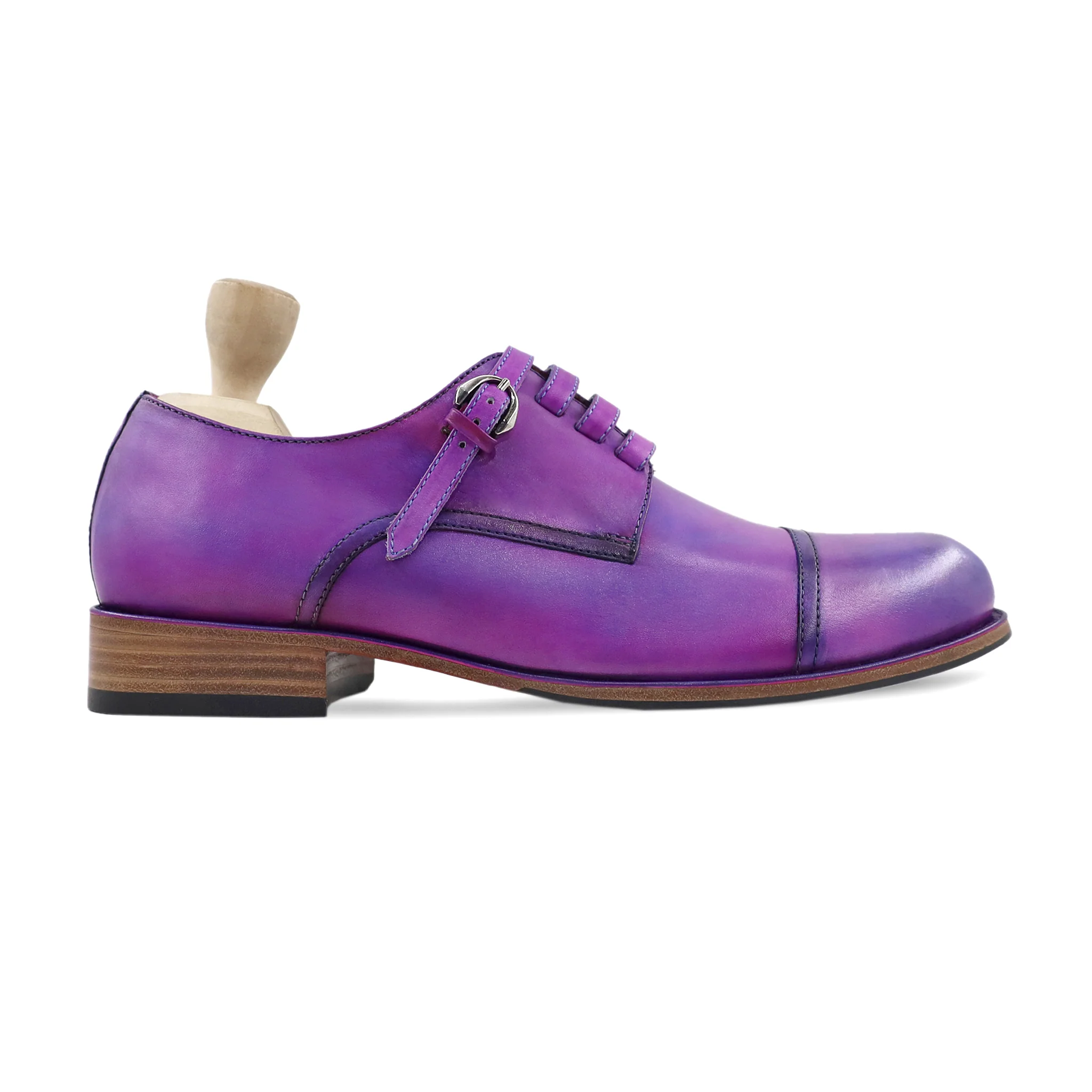 Larson - Men's Pink Patina Calf Leather Derby Shoe - Image 2