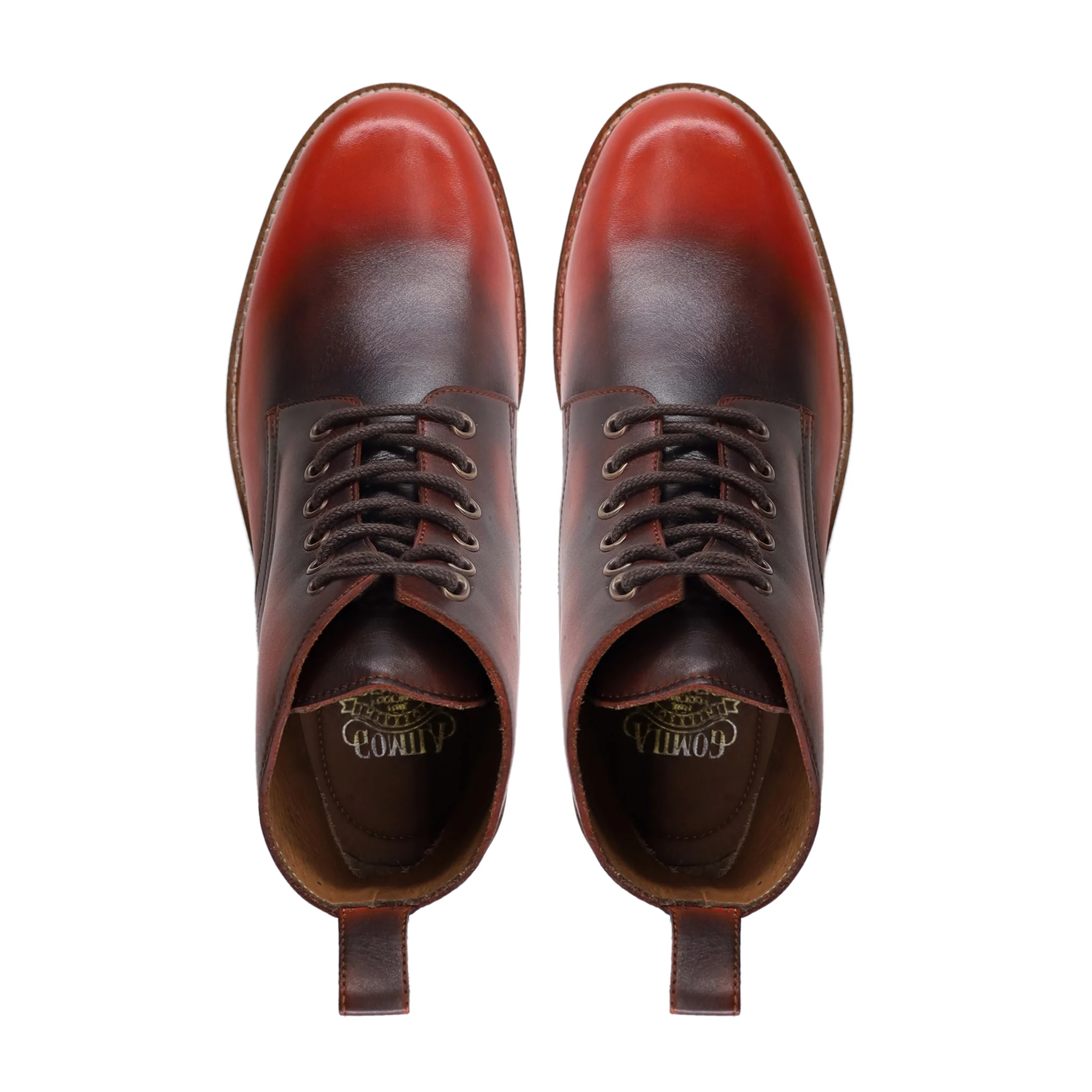 Laurel - Men's Burnished Orange Tan Calf Leather Boot - Image 3