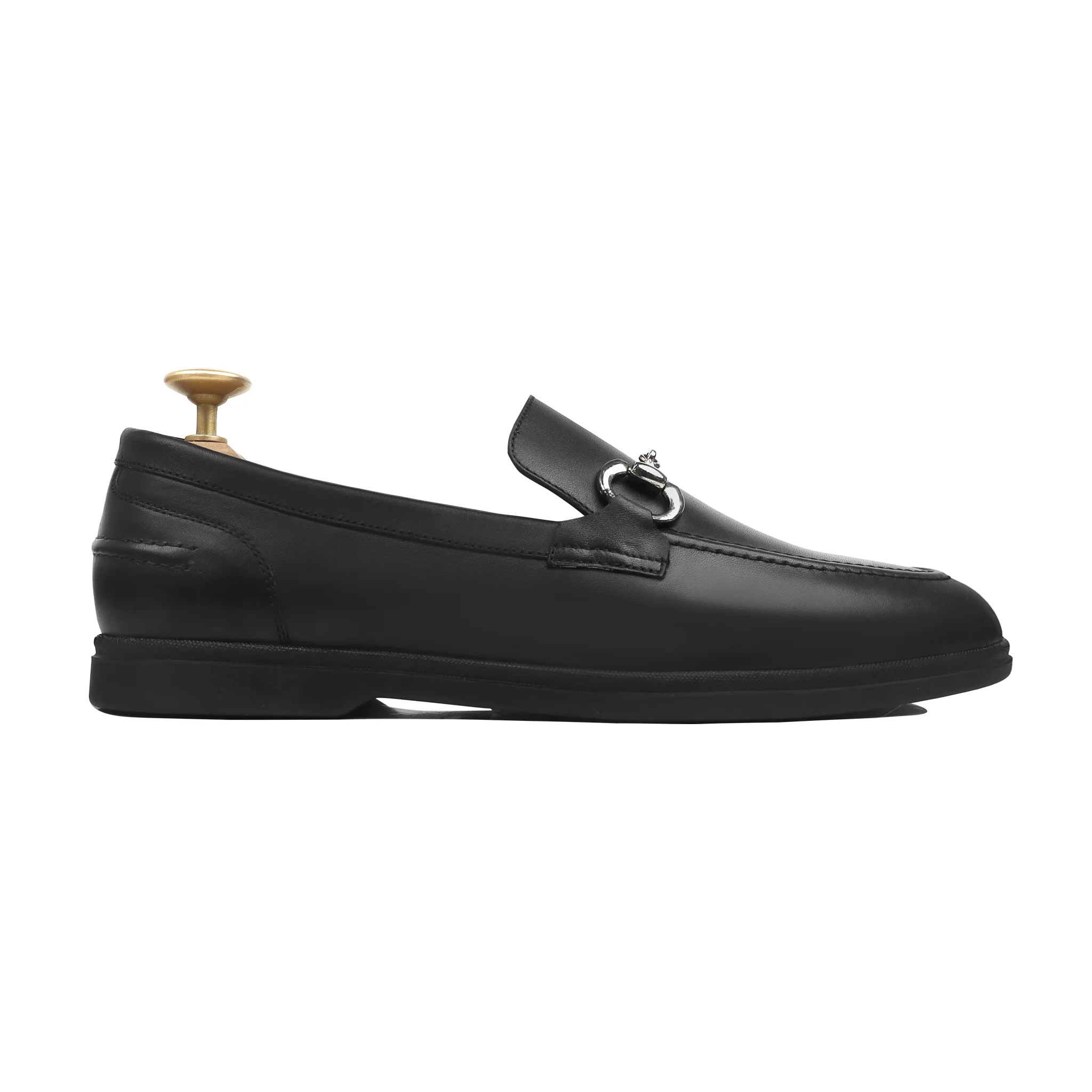 Lazro- Men's Black Calf Leather Loafer - Image 2