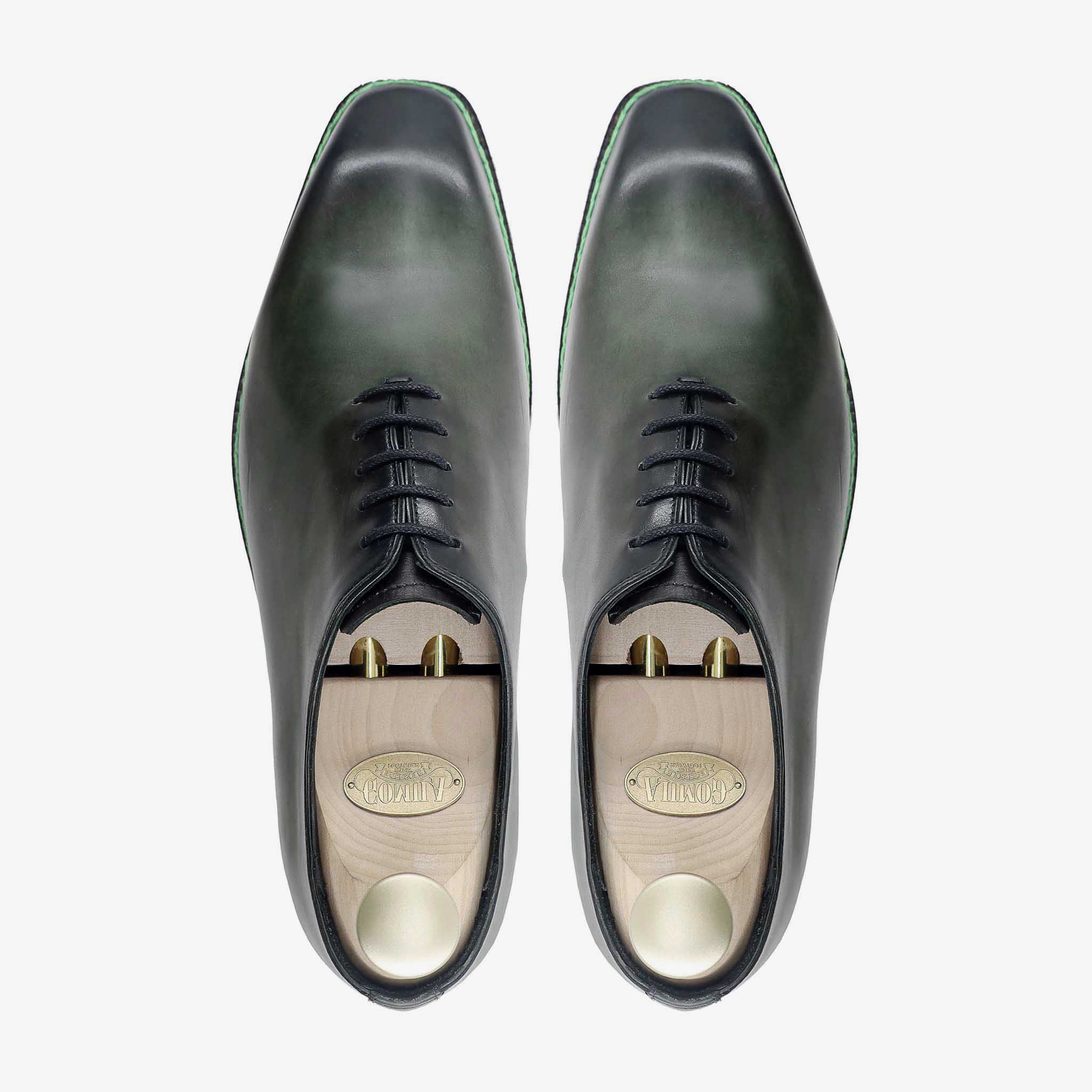 Lieksa - Men's Burnished Green Calf Leather Wholecut Shoe - Goodyear Welted - Image 3