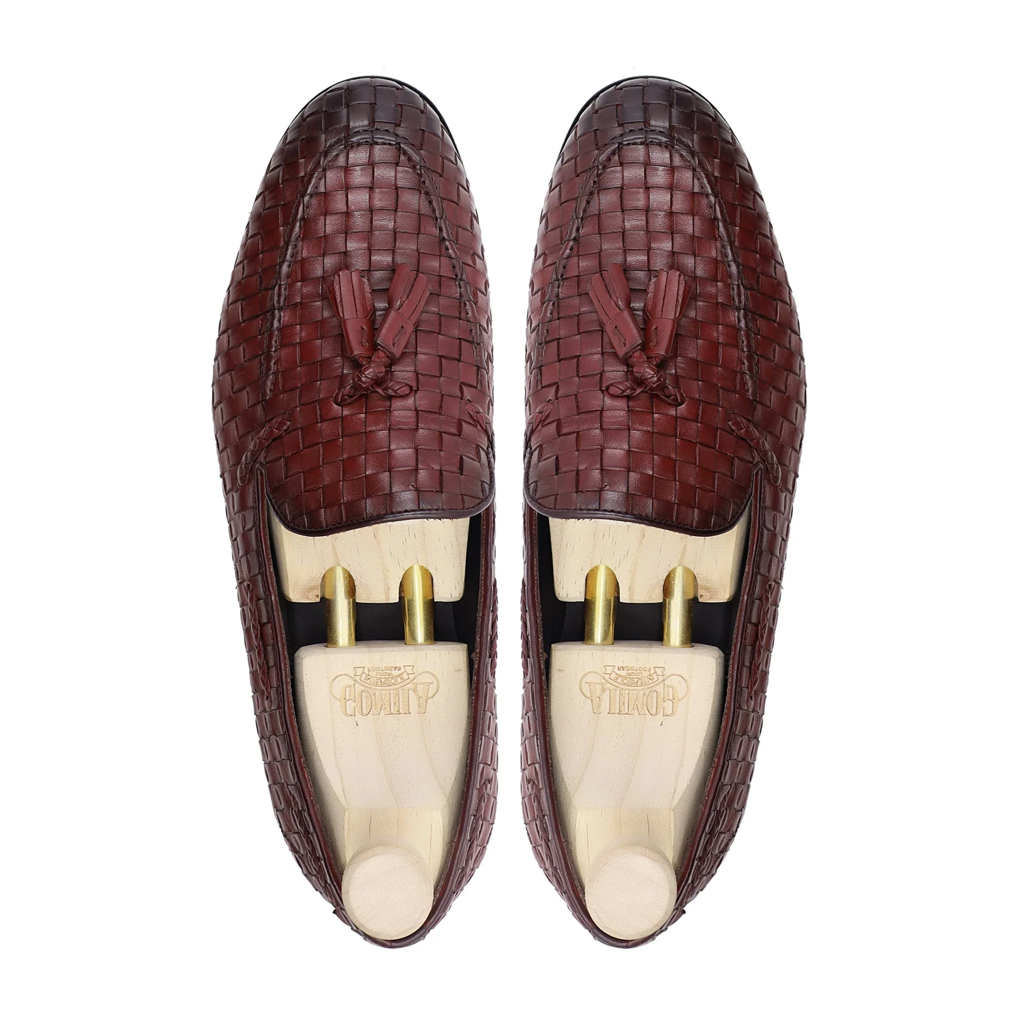 Louuisville - Men's Oxblood Hand Woven Calf Leather Loafer - Image 3