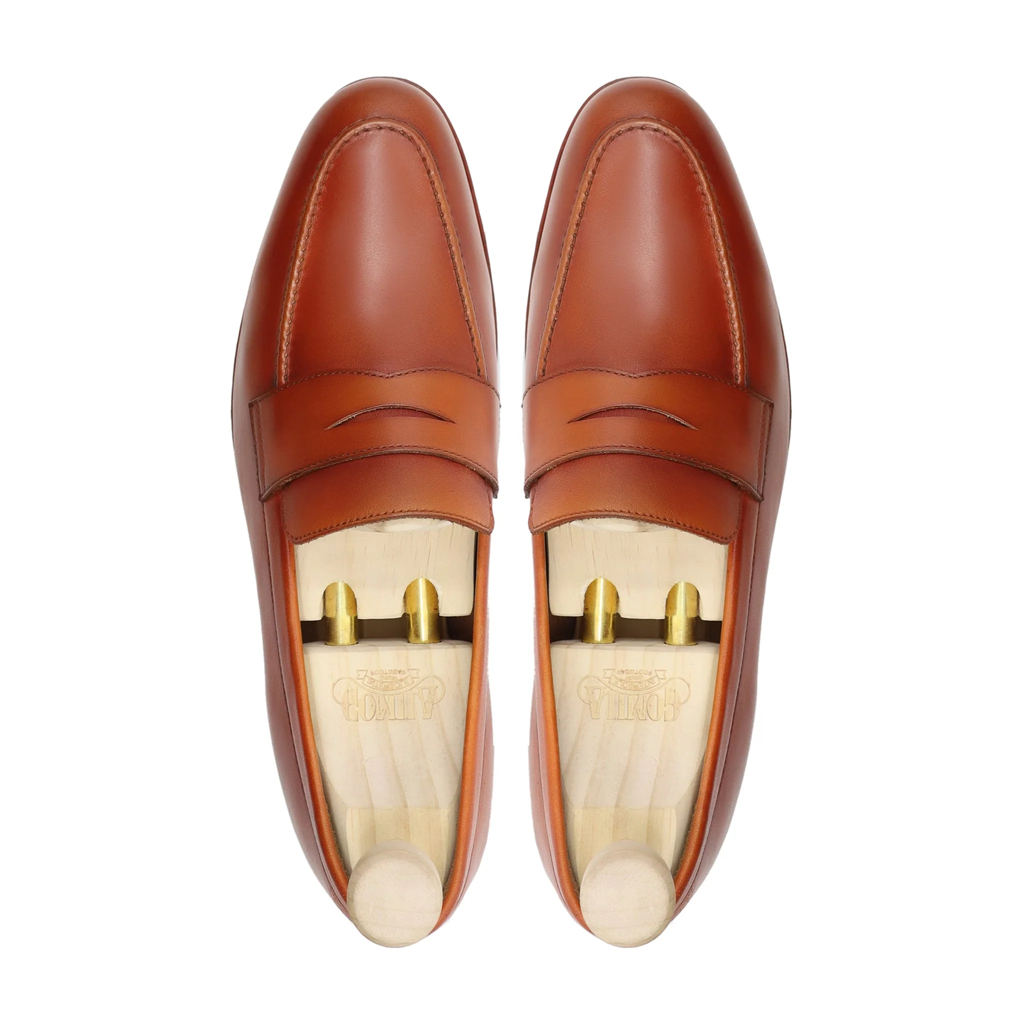 Lowe - Men's Orange Tan Calf Leather Loafer - Image 3