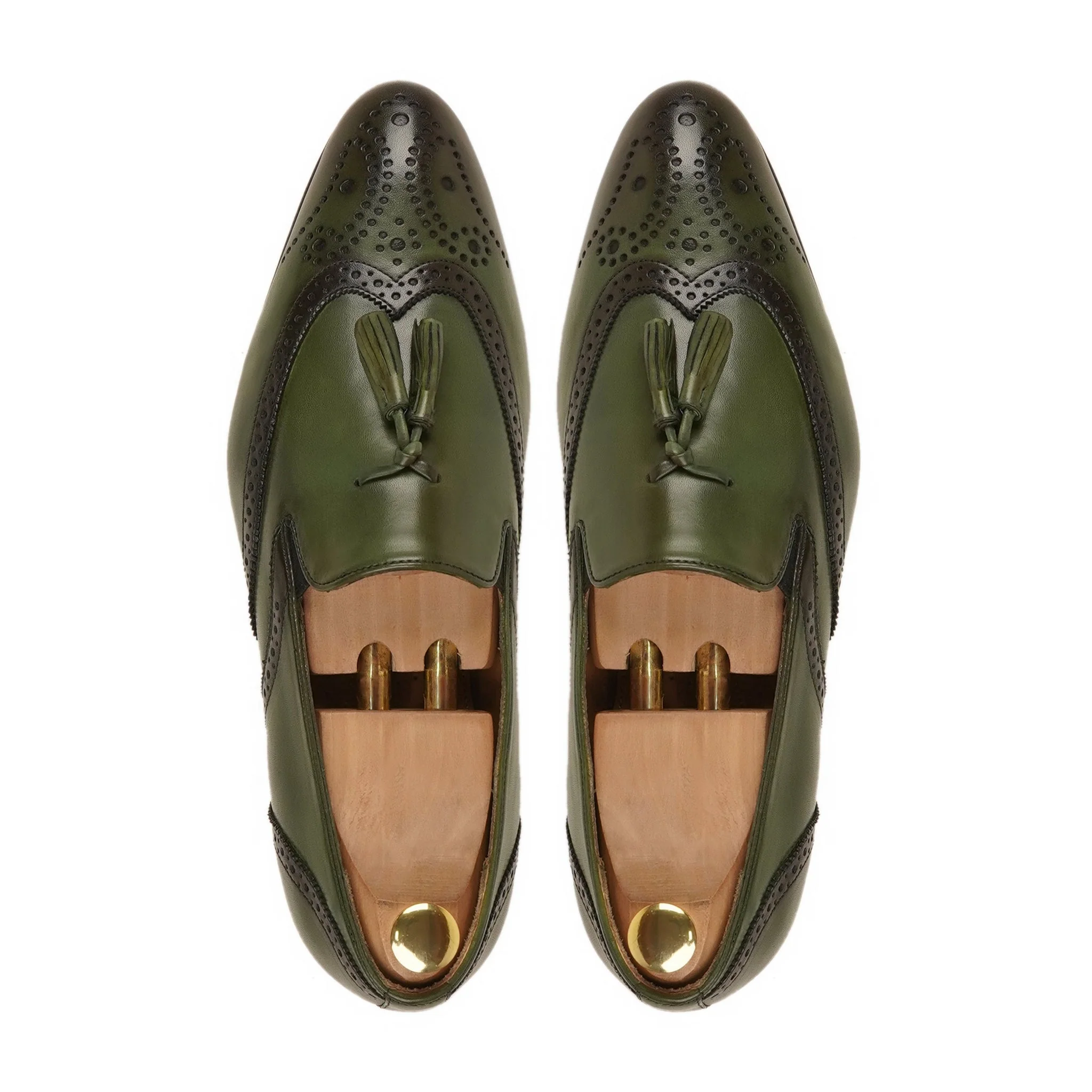 Malmedy - Men's Olive Green Calf Leather Loafer - Image 3