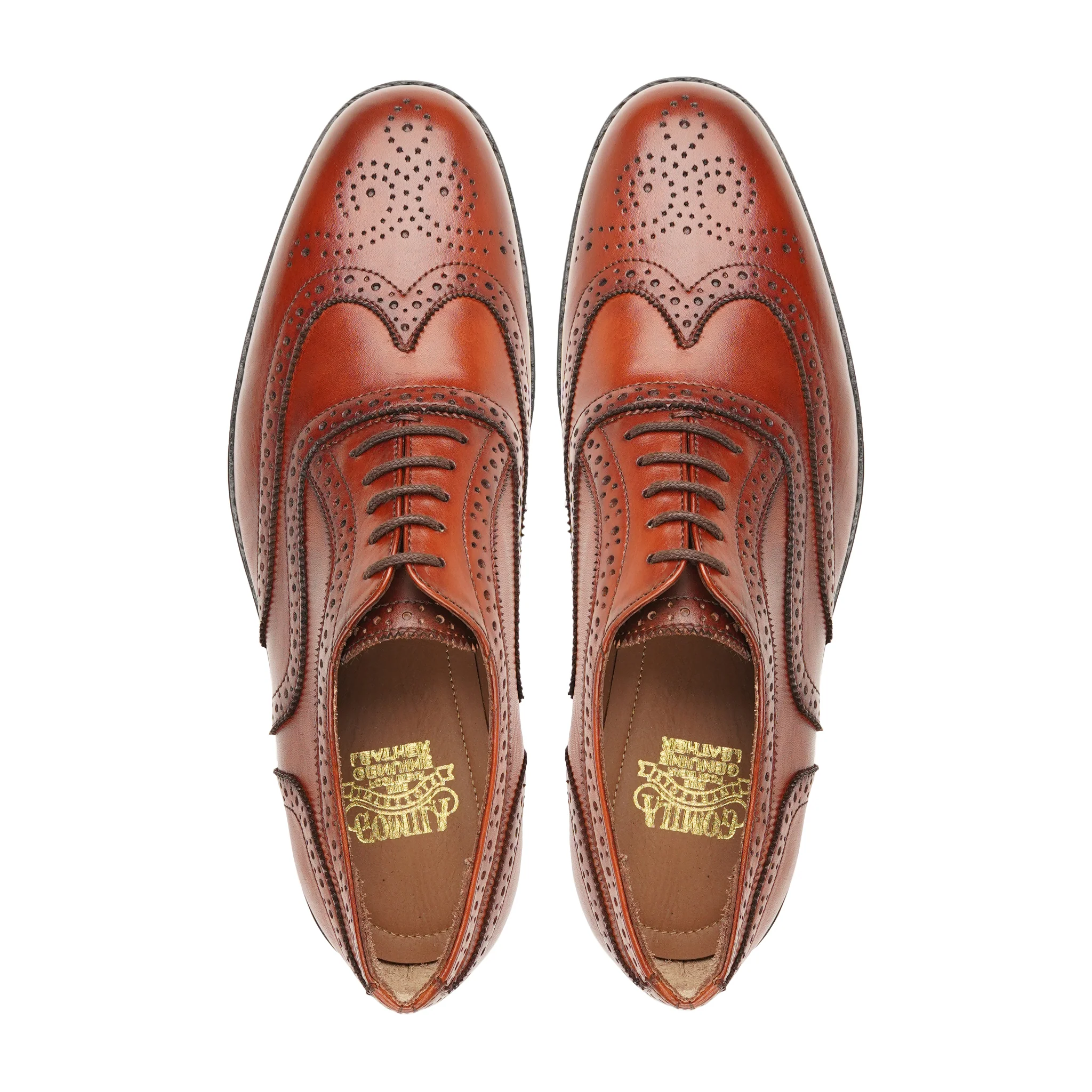 Kassel - Men's Orange Tan Calf Leather Oxford Shoe - Image 3