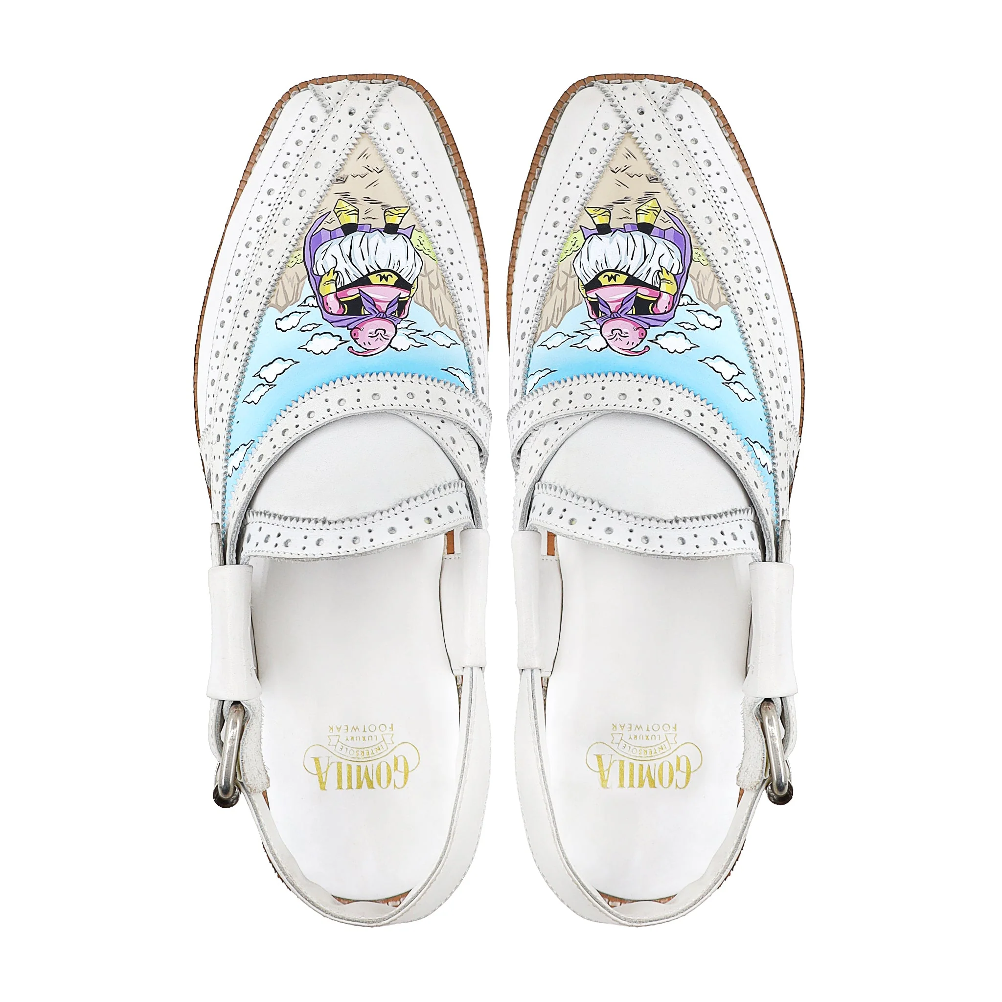 Maxton - Men's White Hand Painted Sandal - Image 3