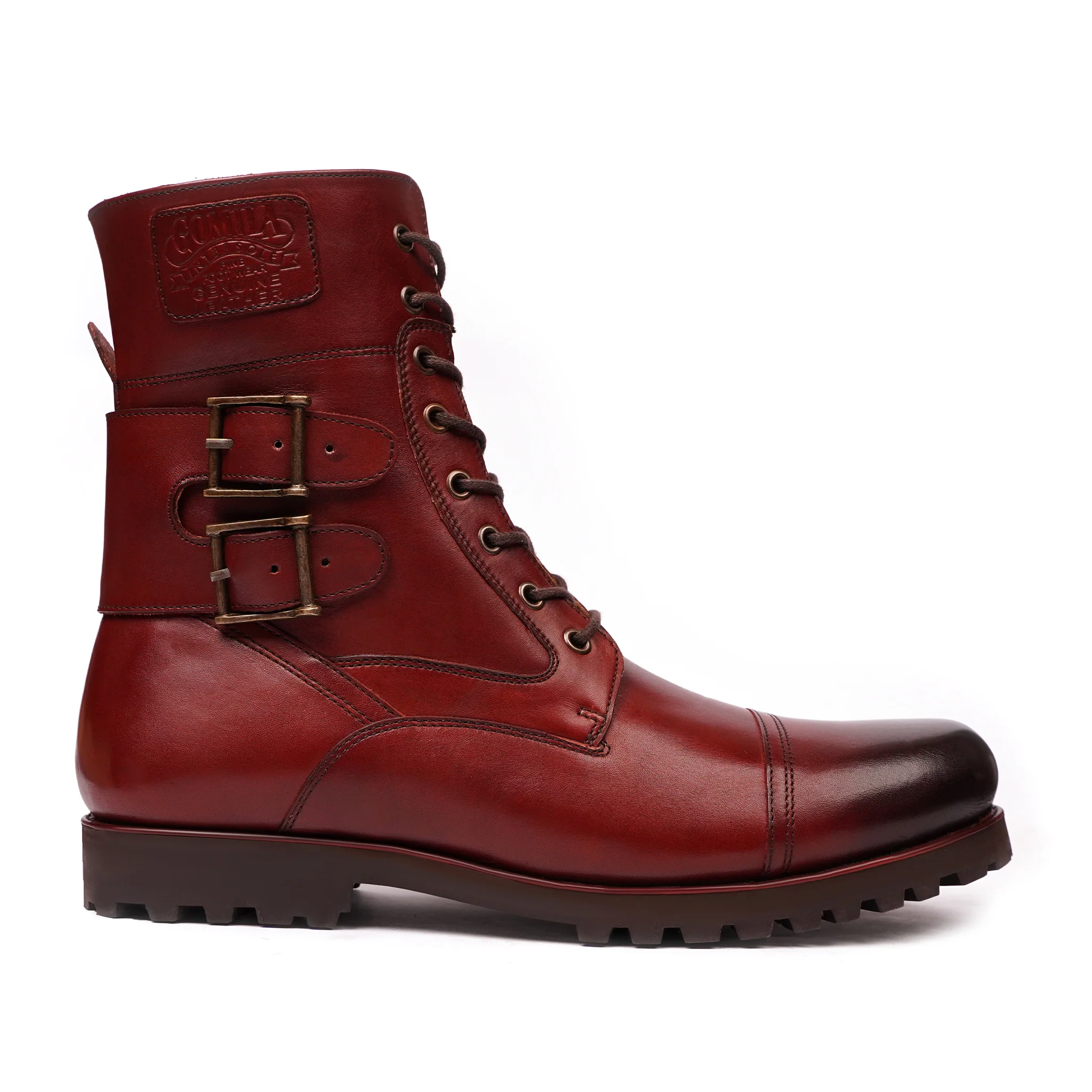 Minato -  Men's Burnished Oxblood Calf Leather Boot - Image 2