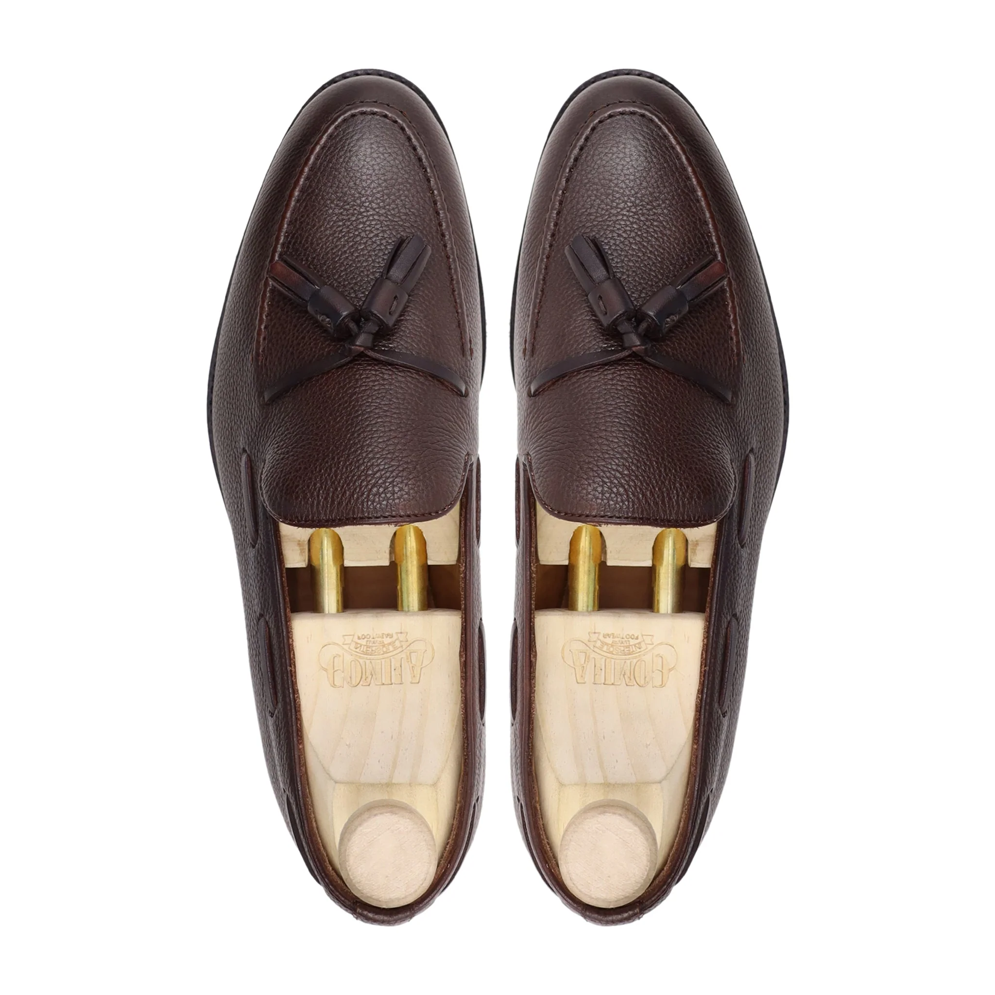 Musselini - Men's Dark Brown Pebble Grain Leather Loafer - Image 3