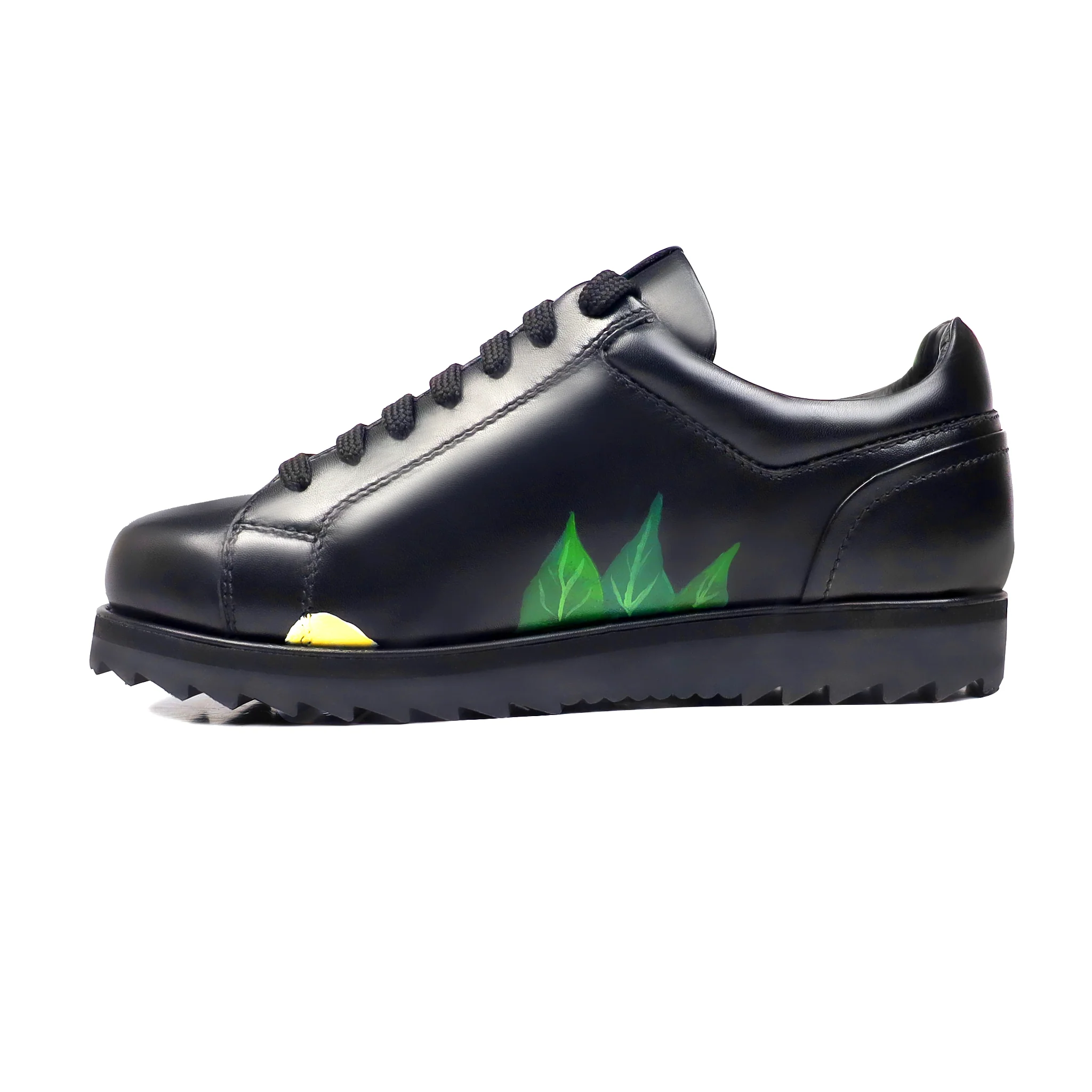 Nixie - Men's Black Hand Painted Sneaker - Image 3