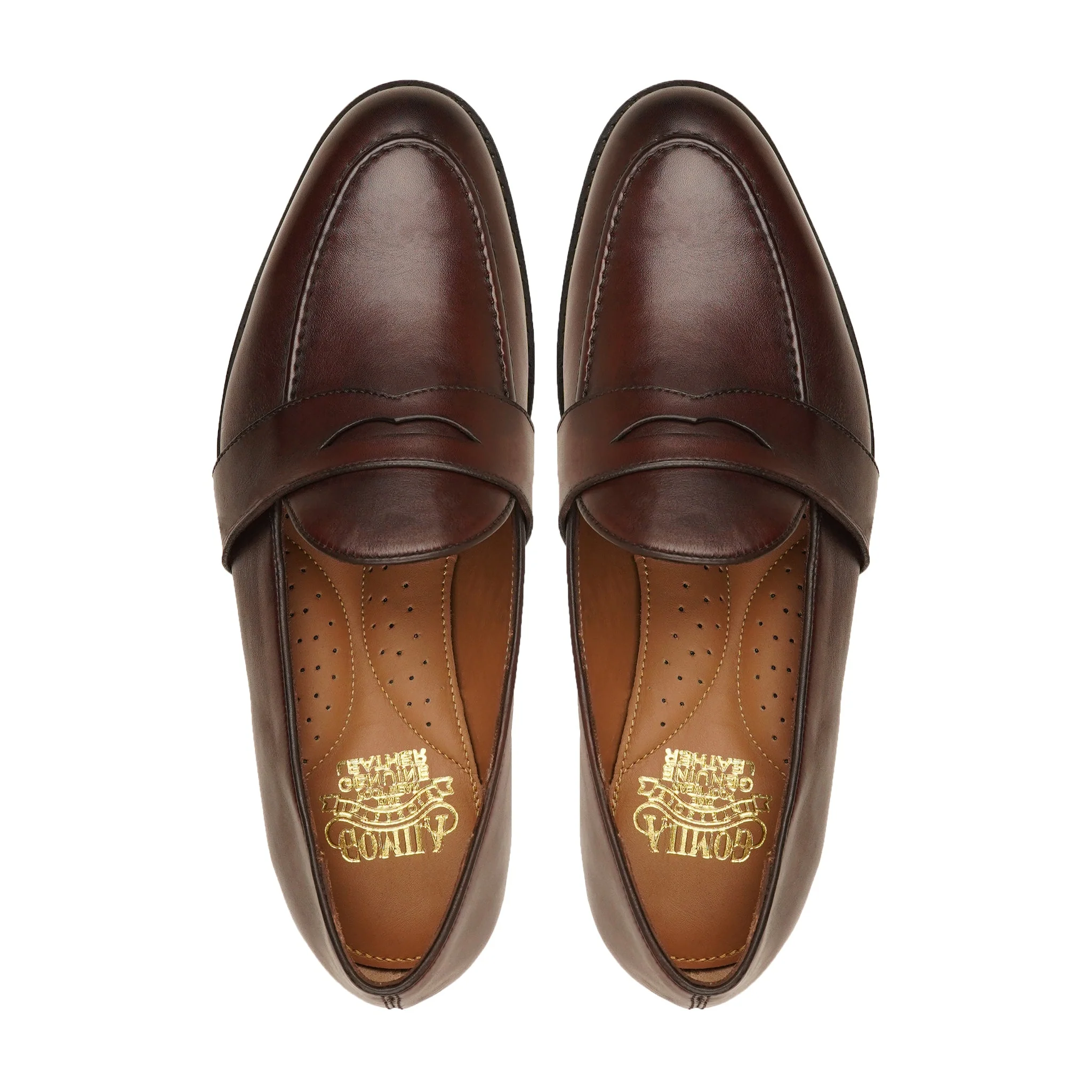 Okazaki - Men's Reddish Brown Calf Leather Loafer - Image 3