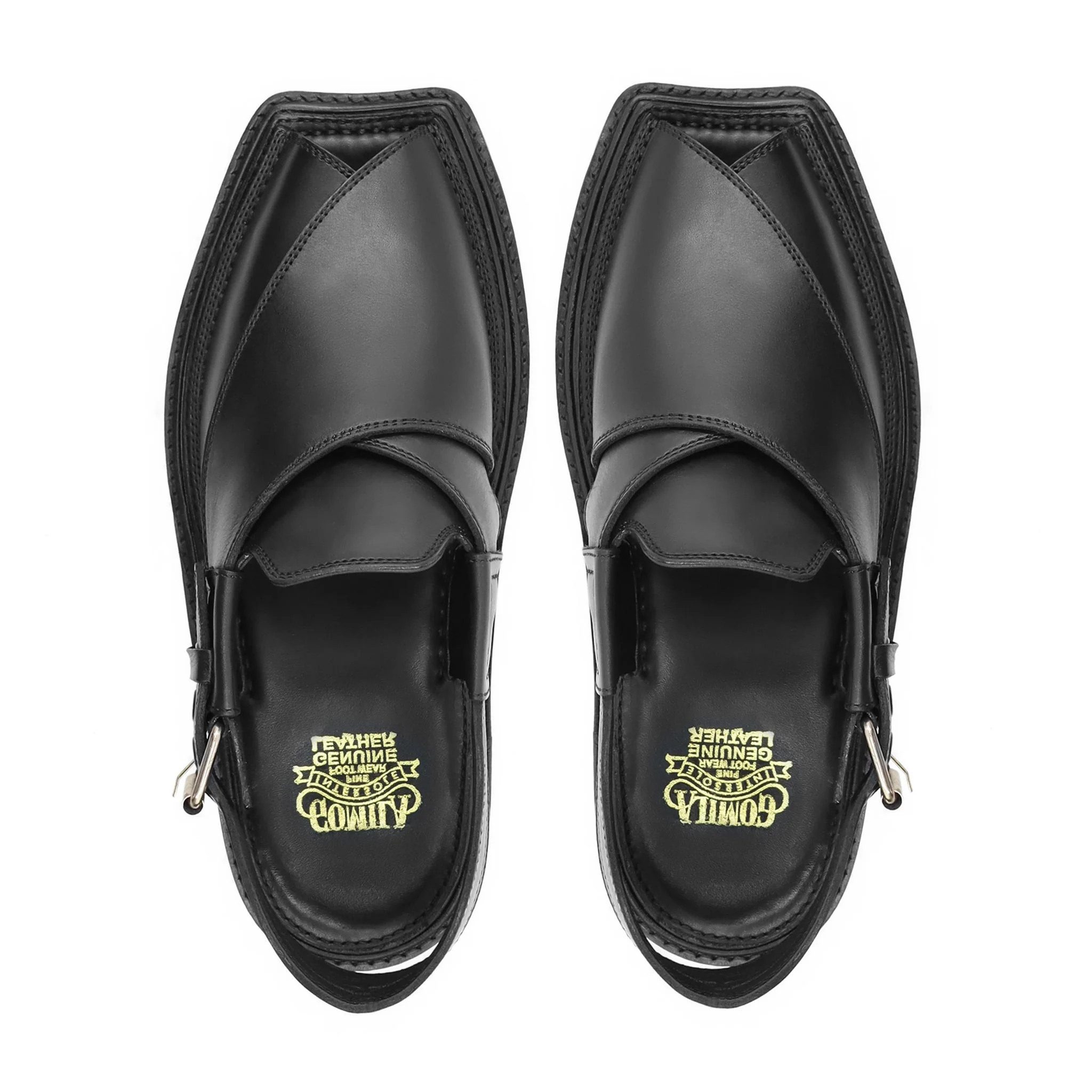 Onyx - Men's Black Calf Leather Sandal - Image 3