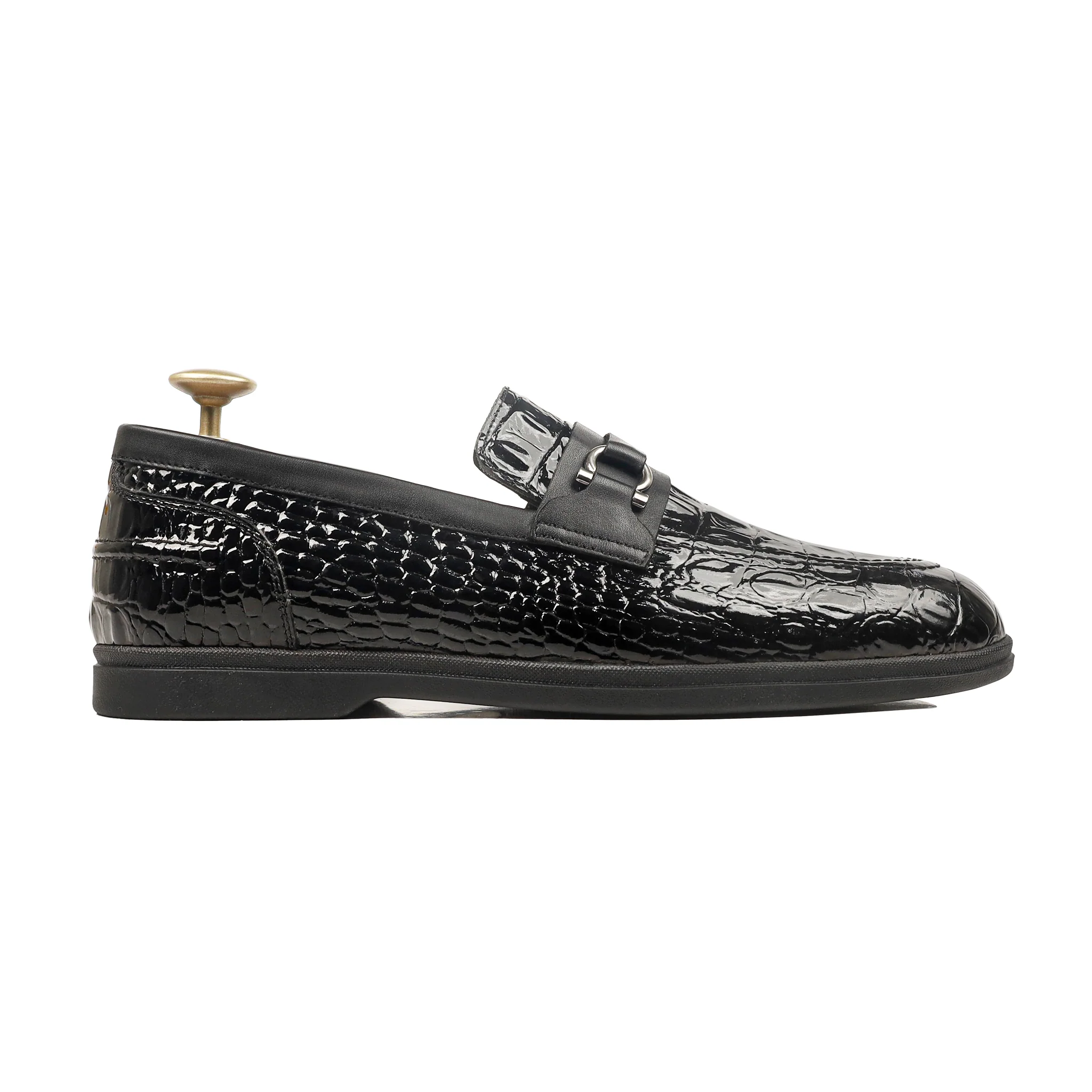 Ovrin - Men's Black Patent Leather Loafer - Image 2