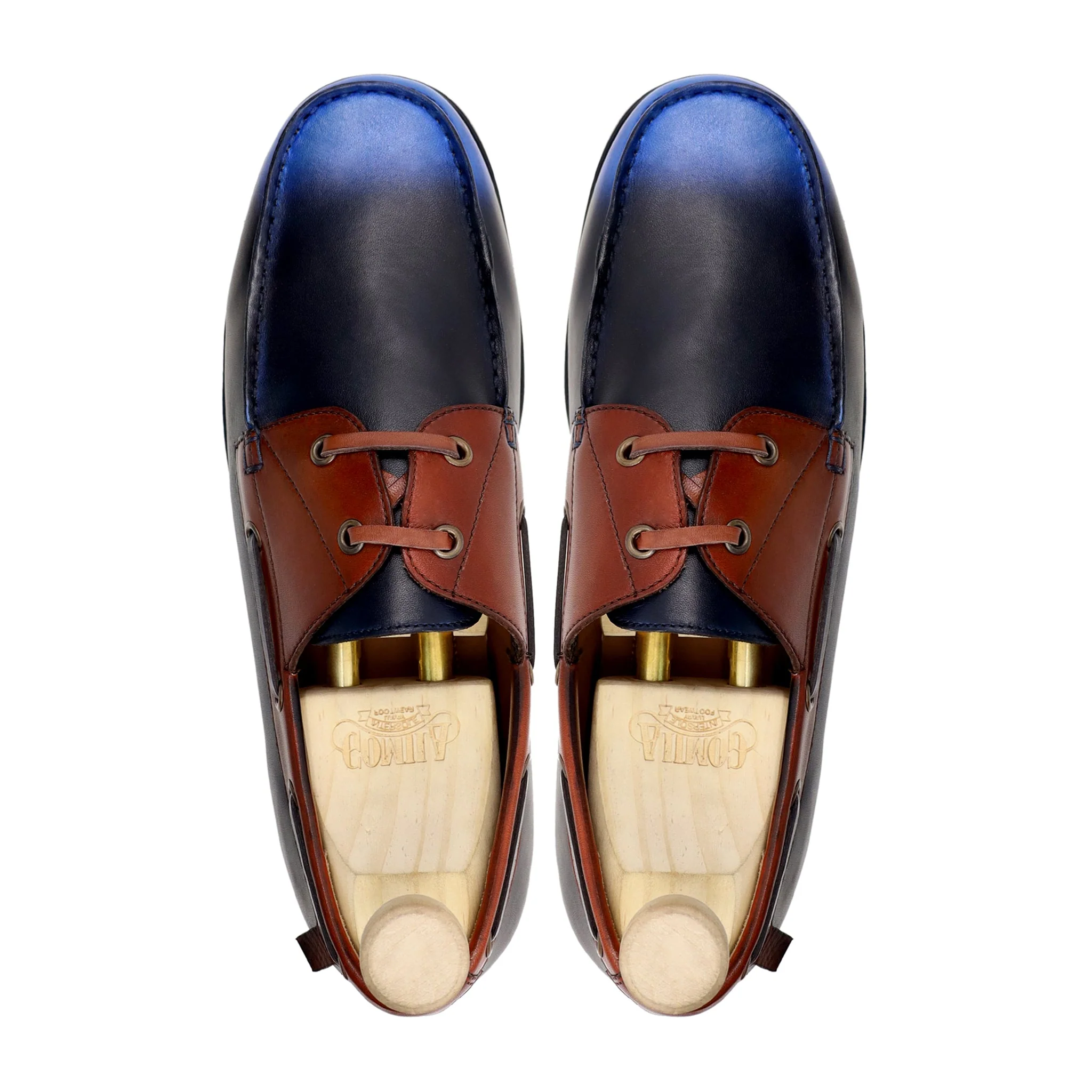 Parizone - Men's Tricolor Calf Leather Derby Shoe - Image 3