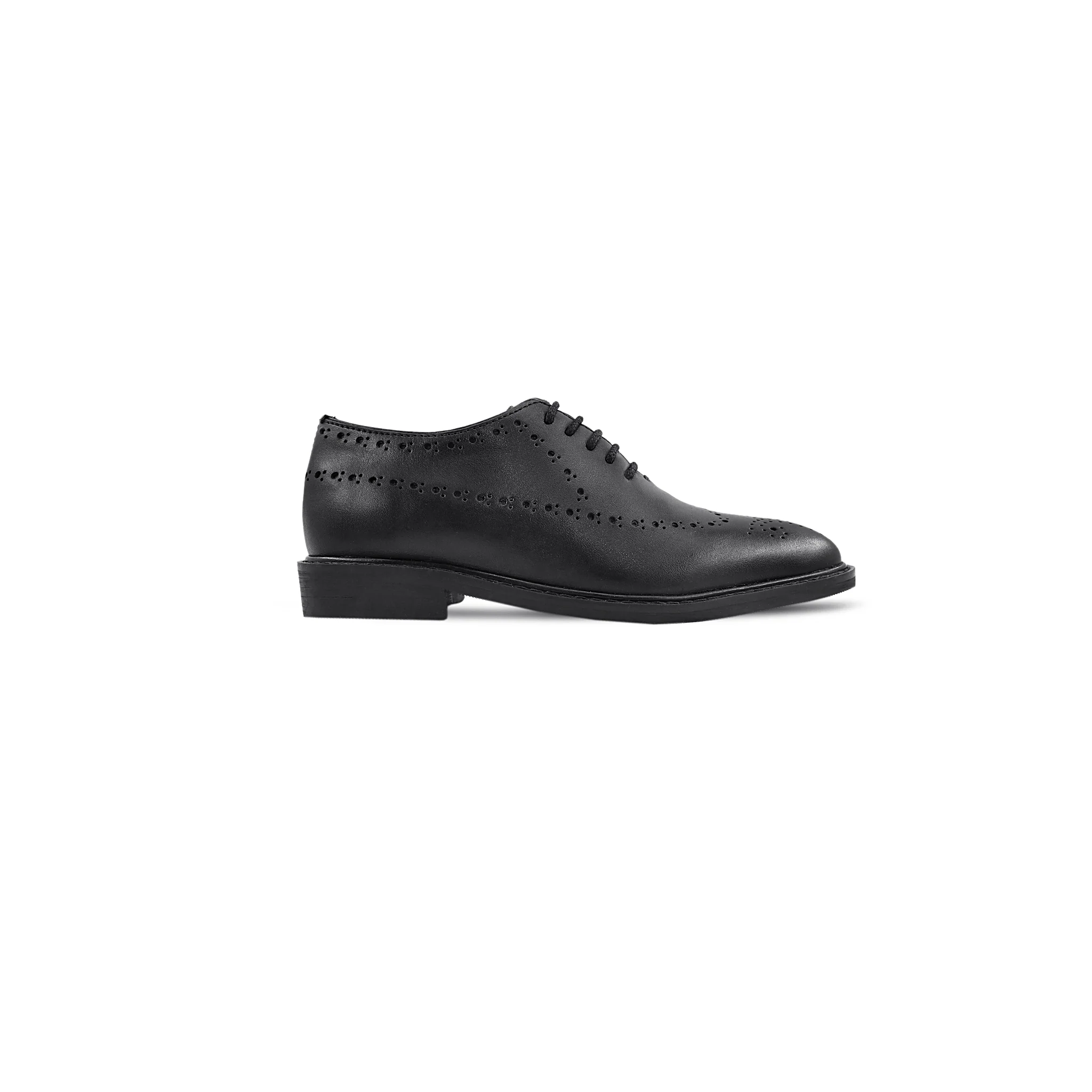 Pecora- Kid's Black Calf Leather Wholecut Shoe (5-12 Years Old) - Image 2