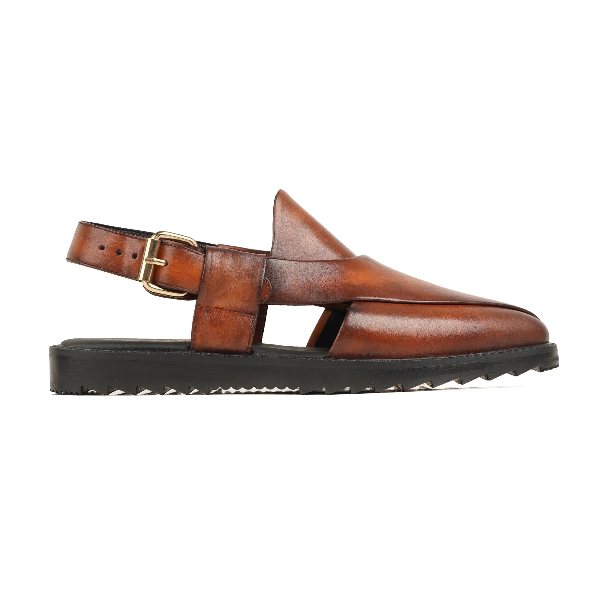 Paprika - Men's Brown Calf Leather Sandal - Image 2