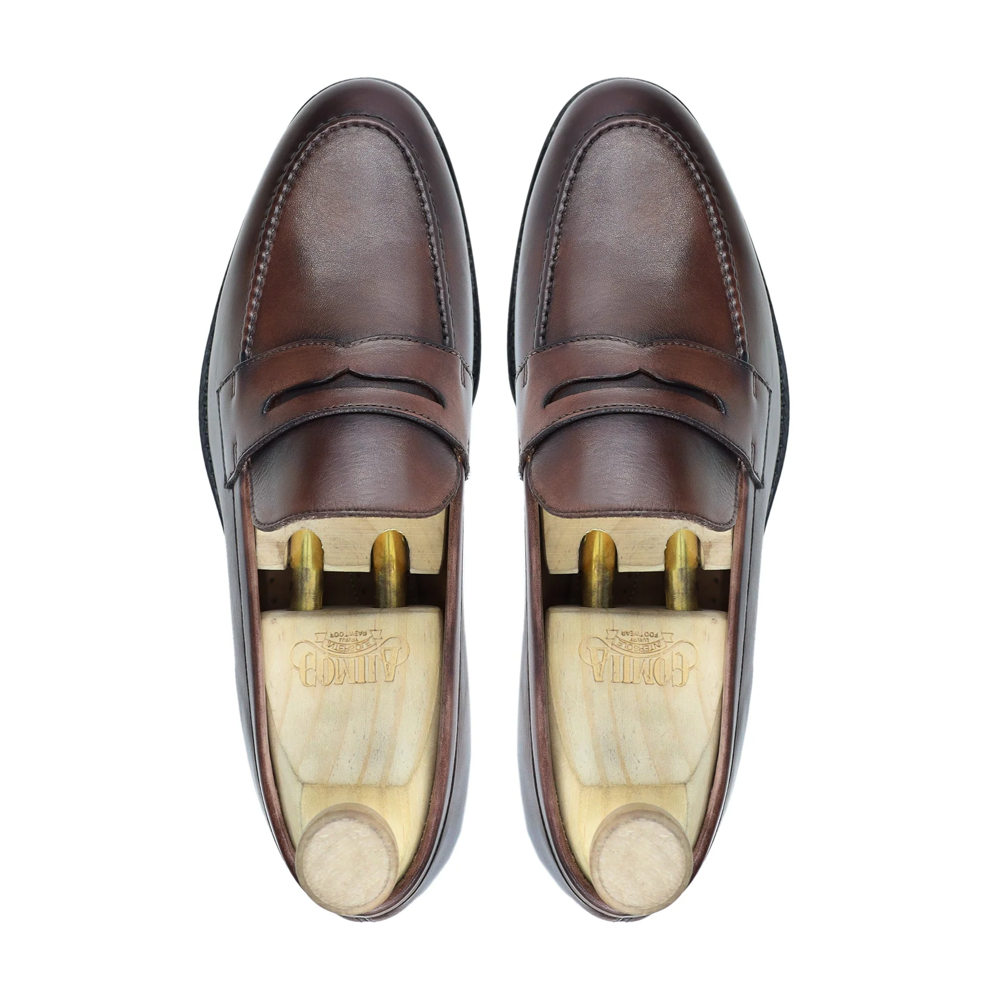 Poznan - Men's Dark Brown Calf Leather Loafer - Image 3