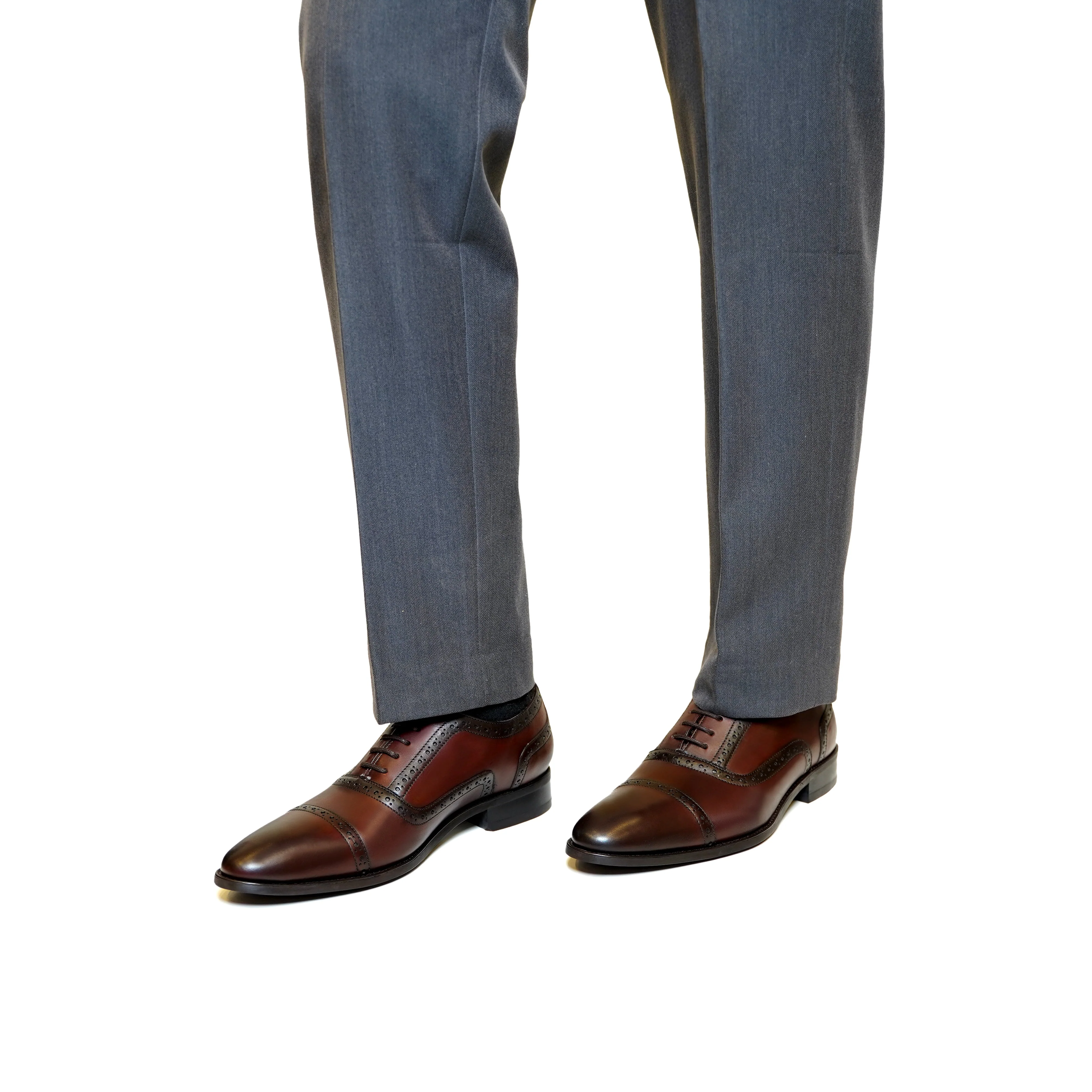 Richmond - Men's Reddish Brown Calf Leather Oxford Shoe - Image 6