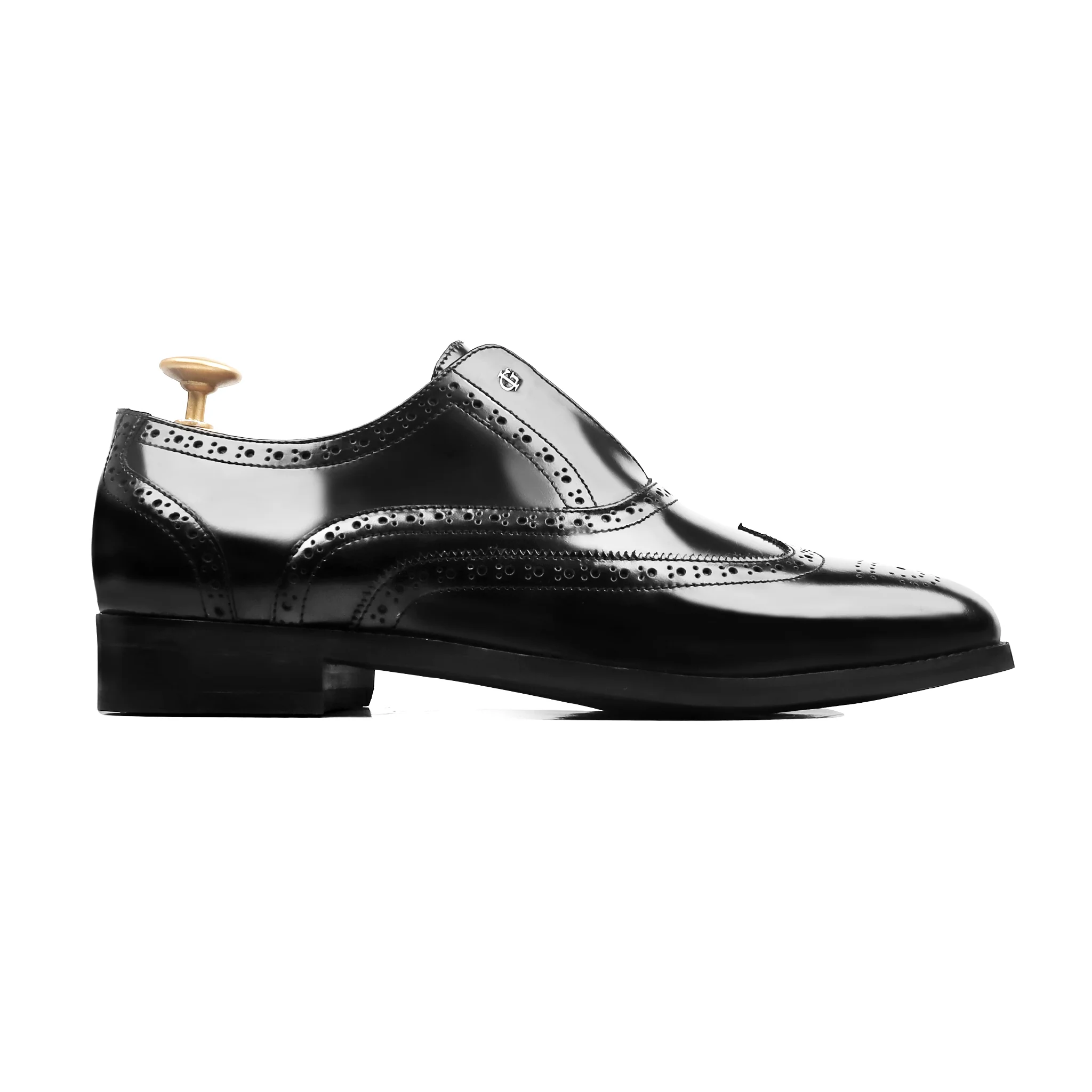 Rivo - Men's Black Box Leather High Shine Oxford Shoe - Image 2