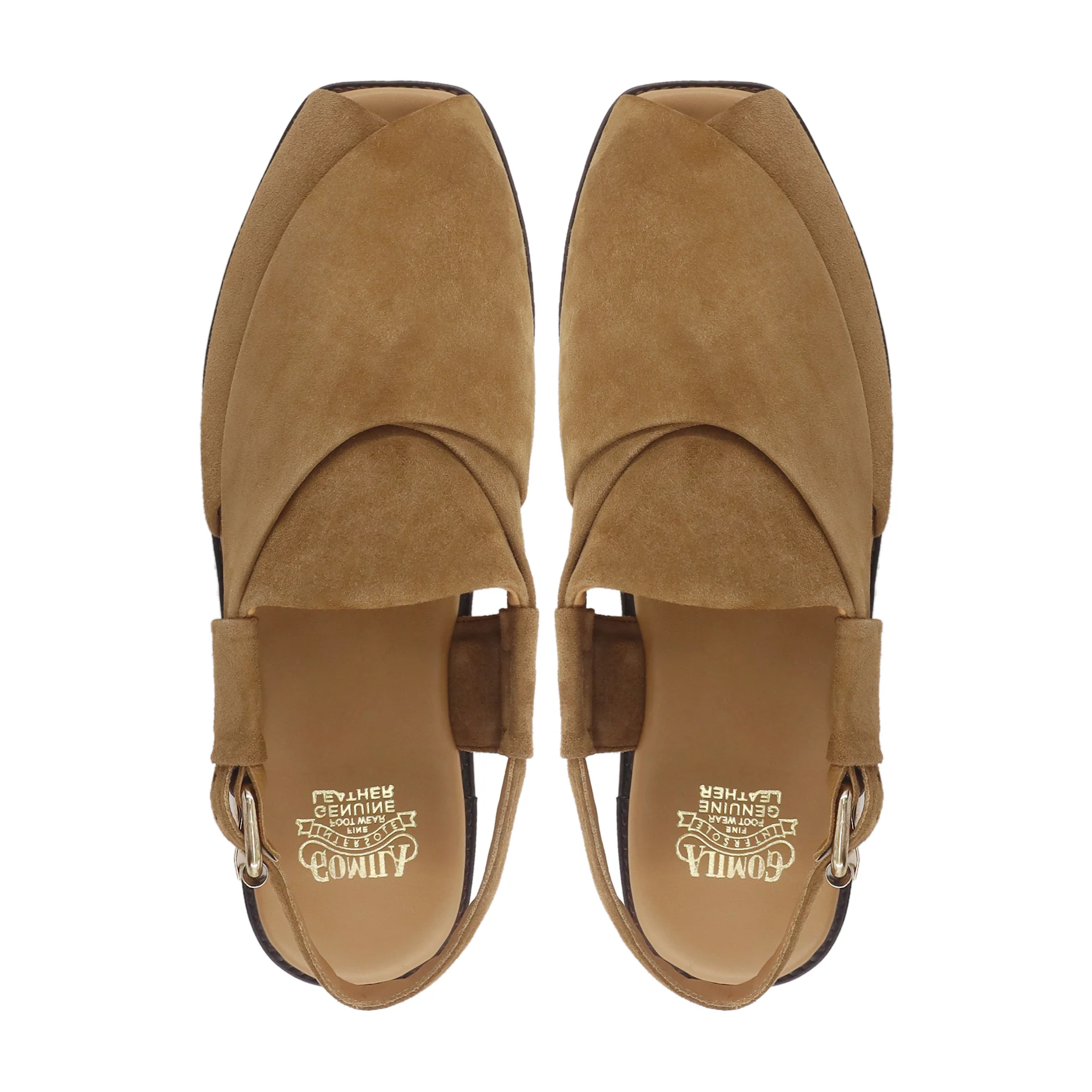 Rory - Men's Camel Kid Suede Sandal - Image 3