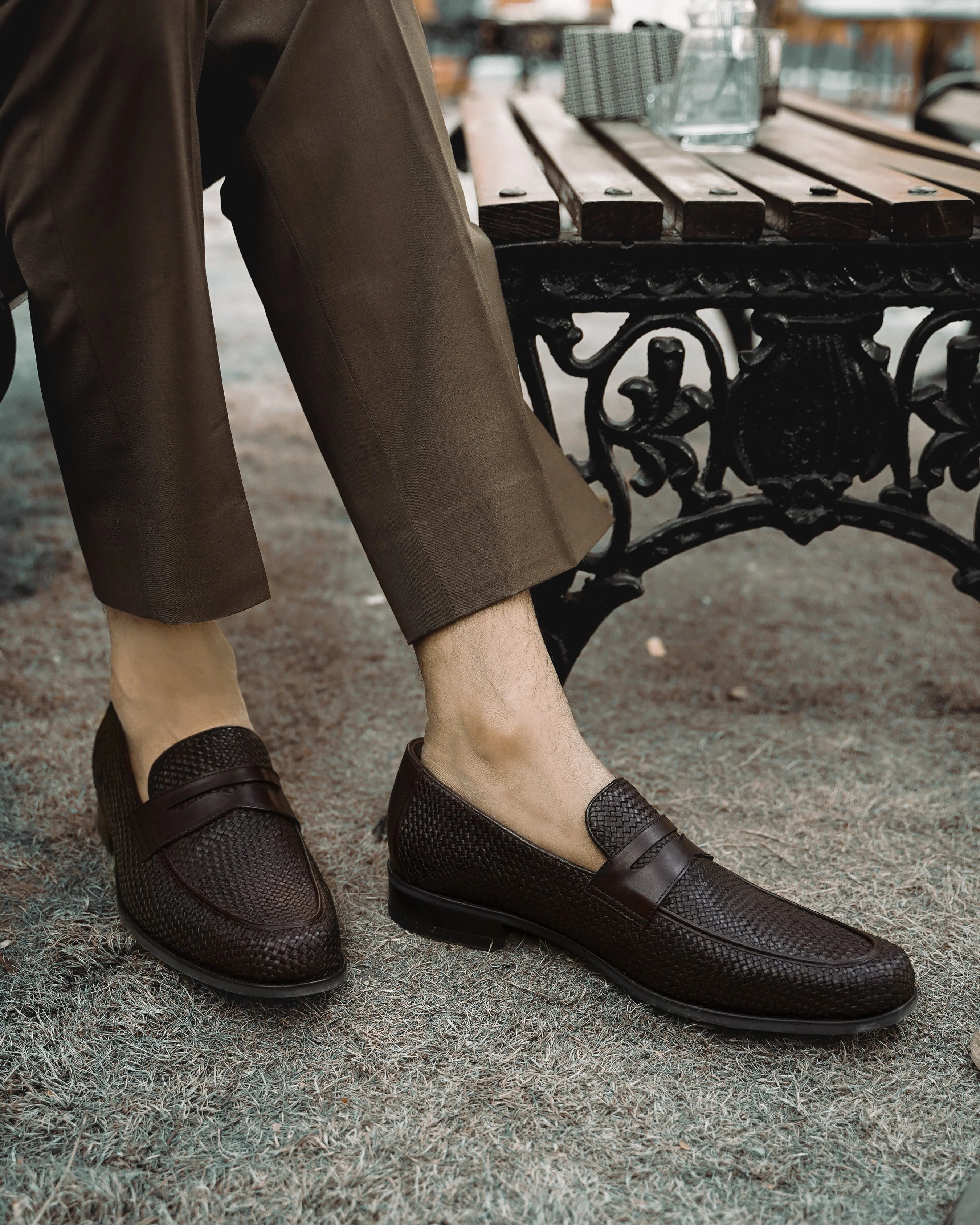 Rybnik - Men's Dark Brown Hand Woven Calf Leather Loafer - Image 4