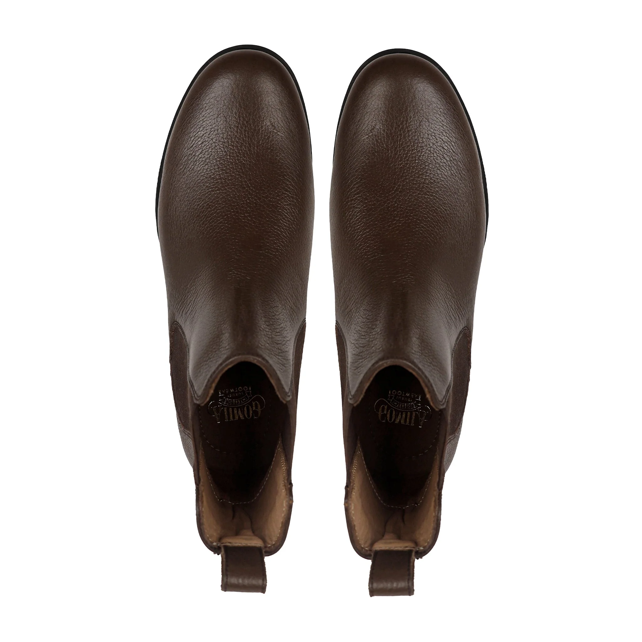 Ryze - Men's Dark Brown Pebble Grain Leather Chelsea Boot - Image 3