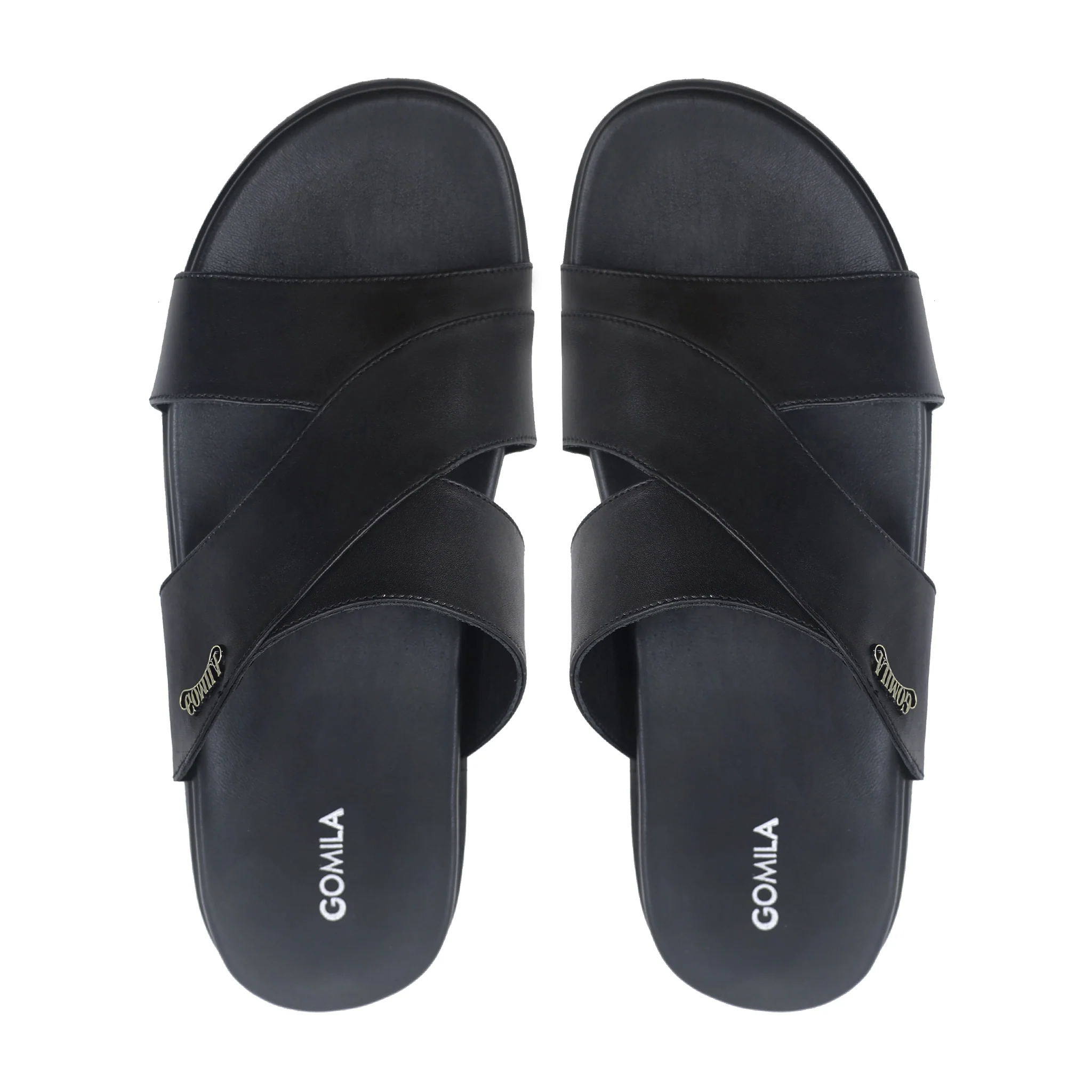 Seamus - Men's Black Calf Leather Slipper - Image 3