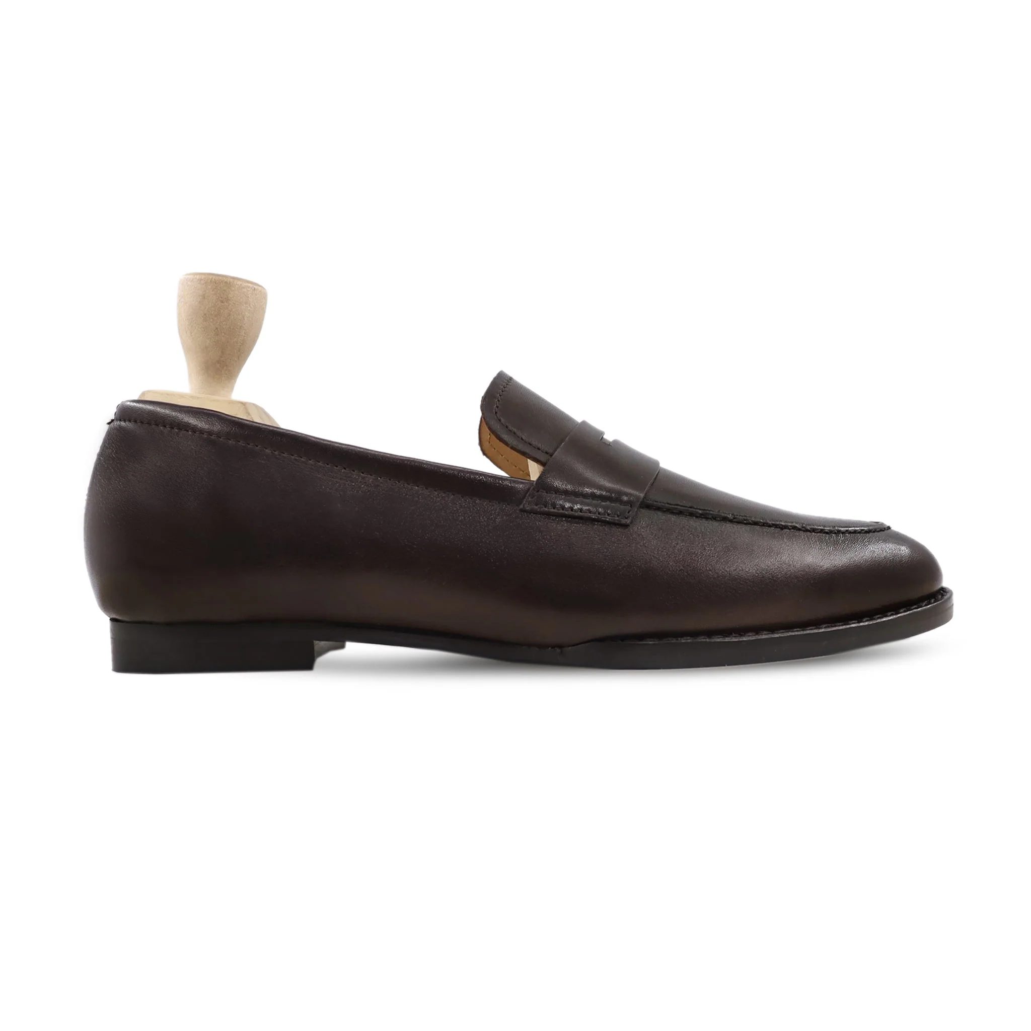 Shinobu - Men's Dark Brown Calf Leather Loafer - Image 2