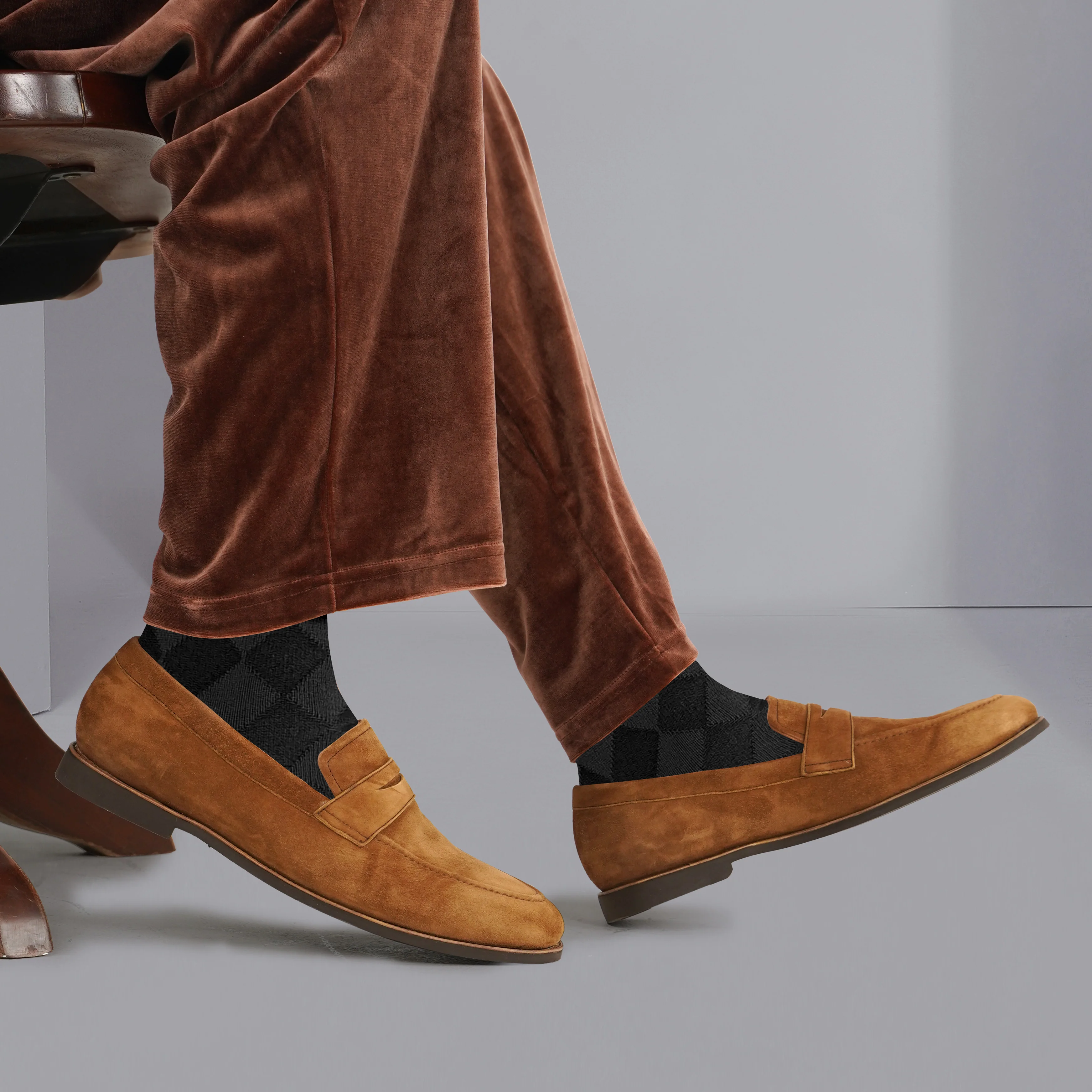 Lodzy - Men's Camel Kid Suede Loafer - Image 7