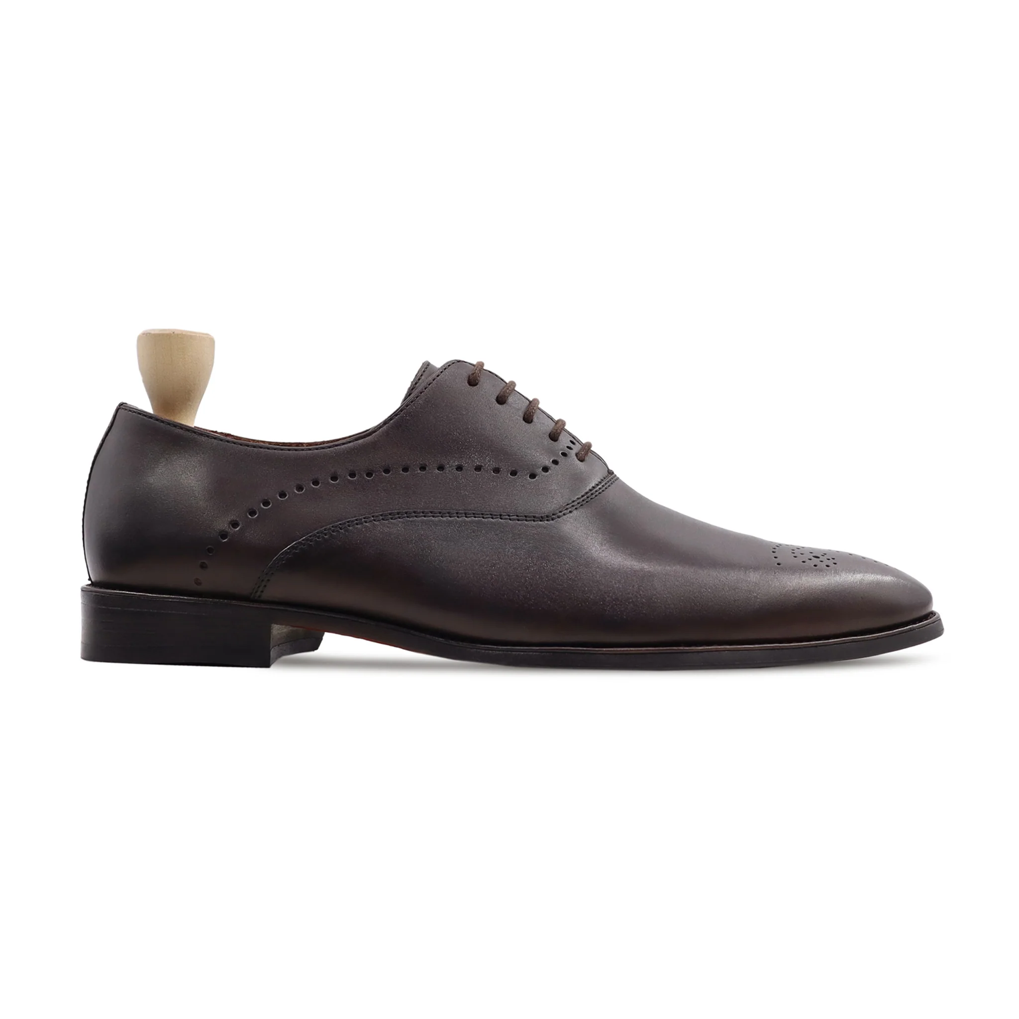 Smed - Men's Dark Brown Calf Leather Oxford Shoe - Image 2