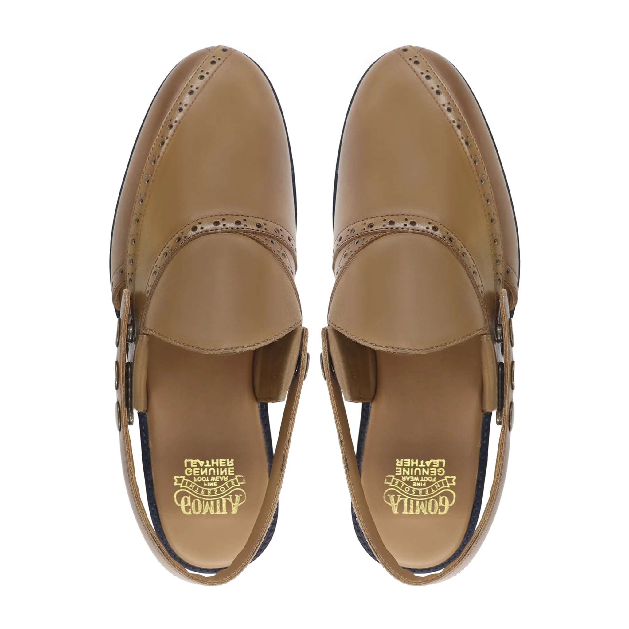 Solomon - Men's Tan Calf Leather Sandal - Image 3