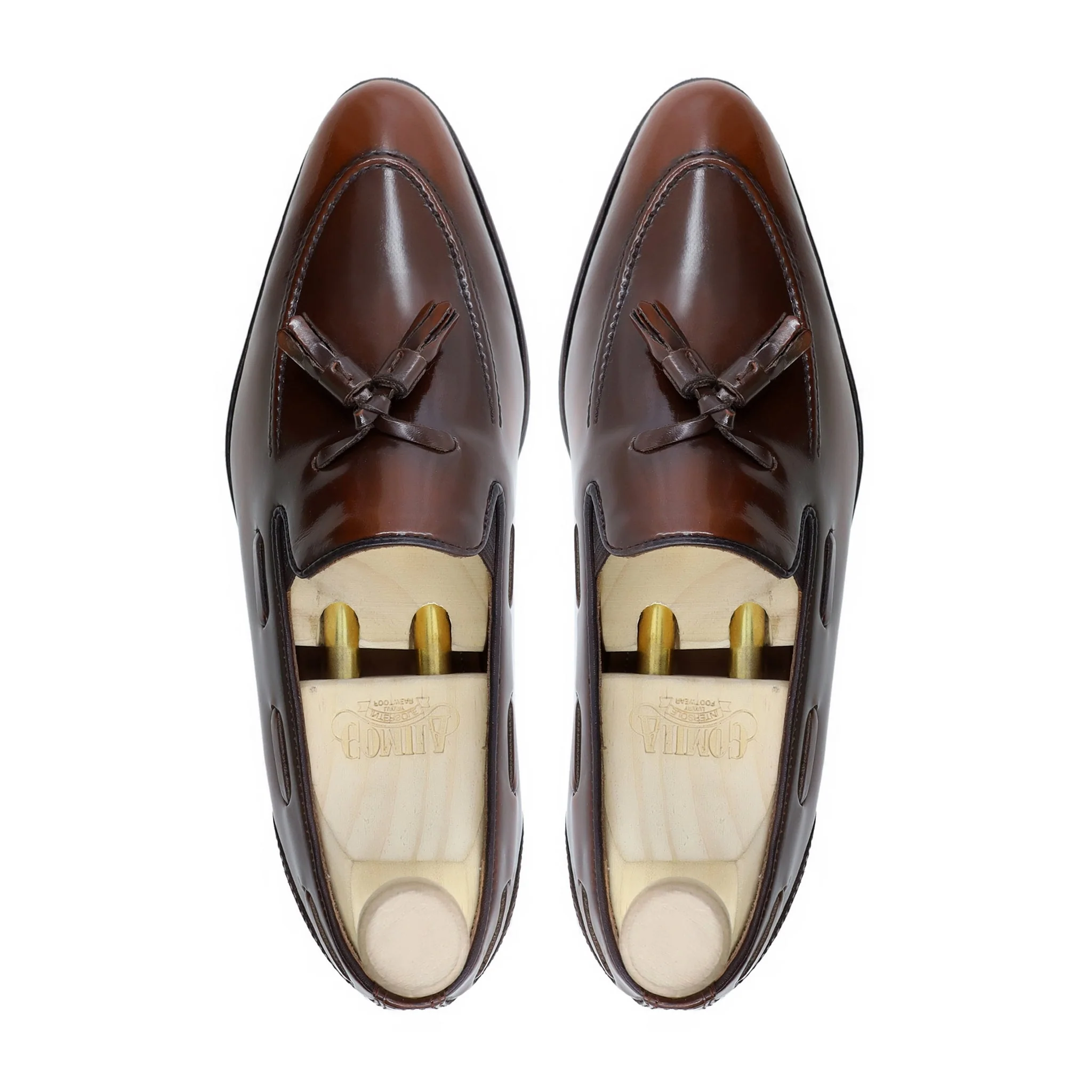 Syracuse - Men's Brown Box Leather High Shine Loafer - Image 3